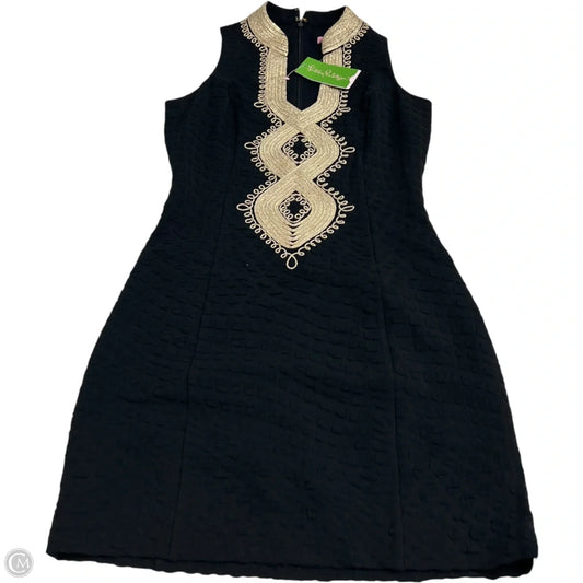 Dress Designer By Lilly Pulitzer In Black & Gold, Size: Xxs