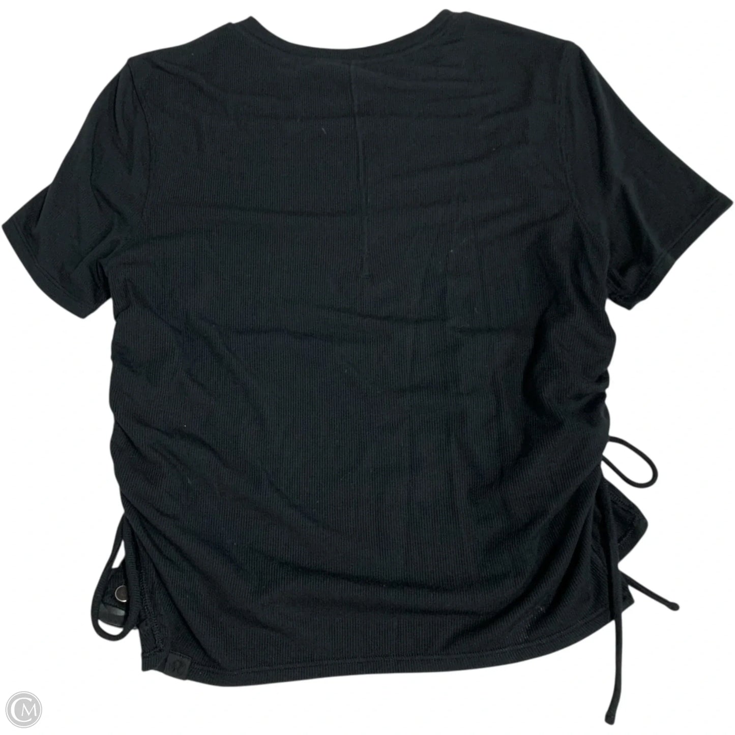 Athletic Top Short Sleeve By Lululemon In Black, Size: S