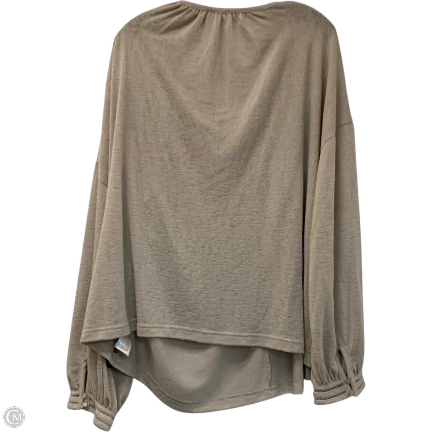 Top Long Sleeve Basic By Old Navy In Beige, Size: Xxl