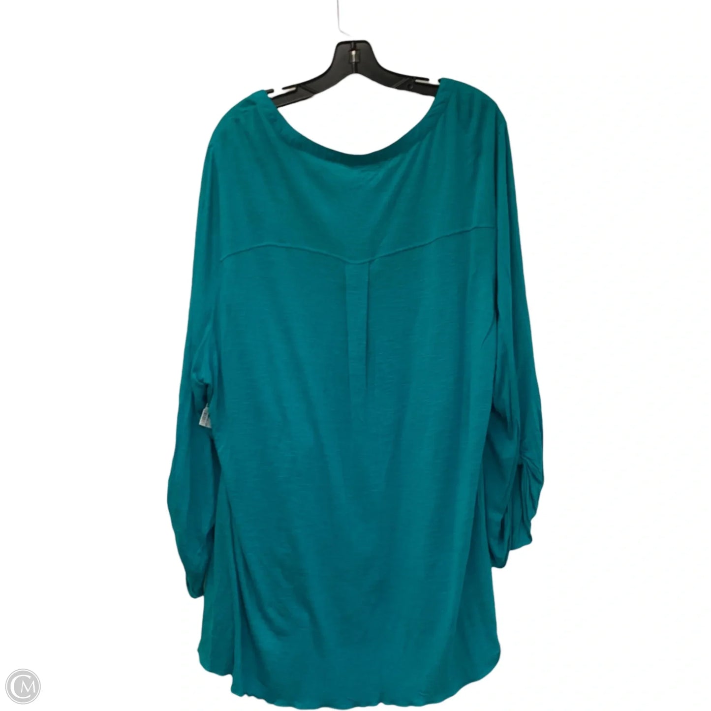 Tunic Long Sleeve By Indigo In Aqua, Size: 3x