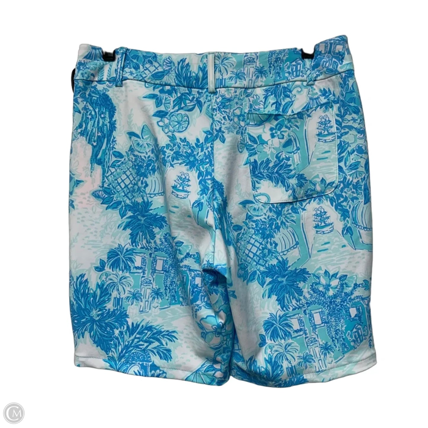 Shorts Designer By Lilly Pulitzer In Blue & White, Size: 12