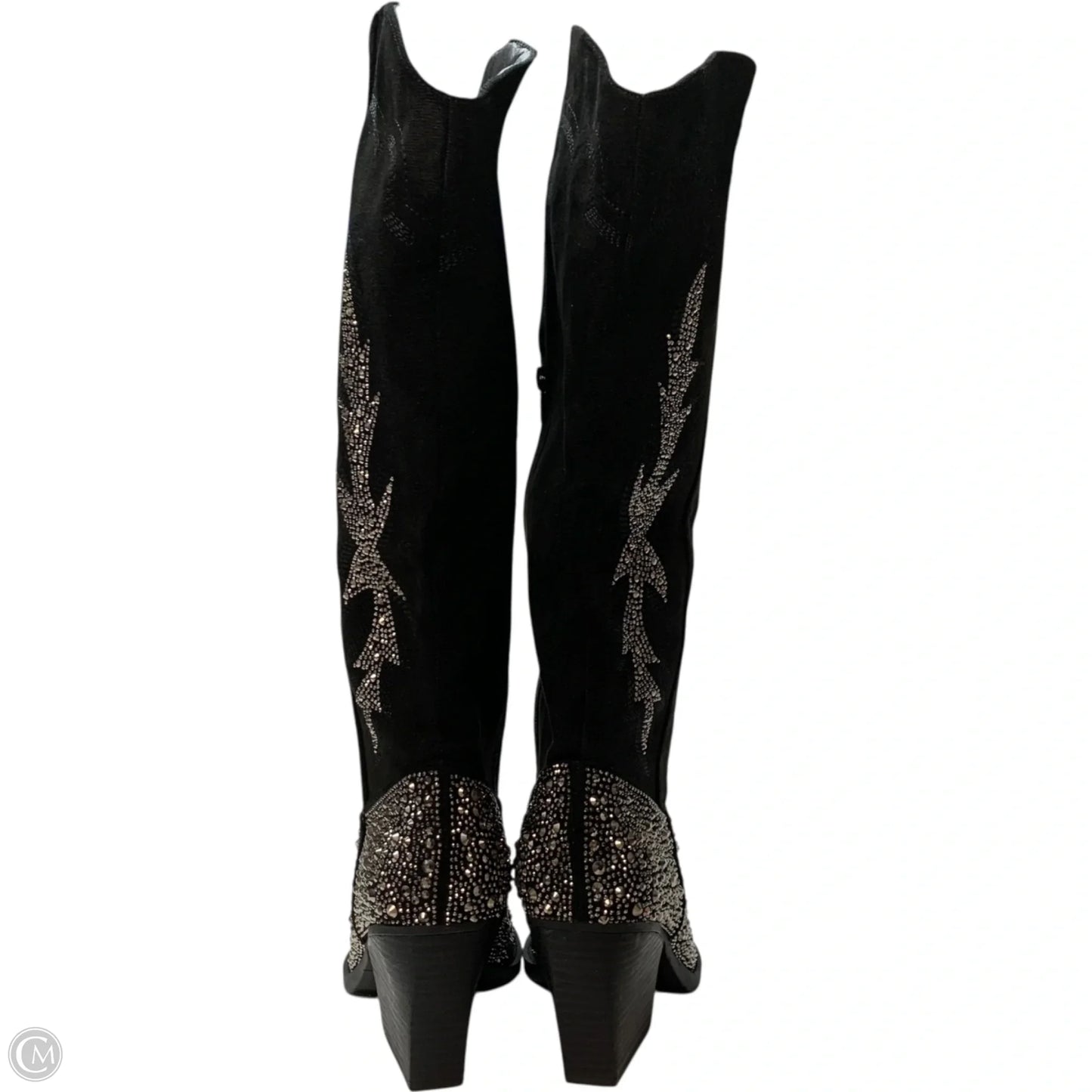 Boots Western By Madden Girl In Black & Silver, Size: 9