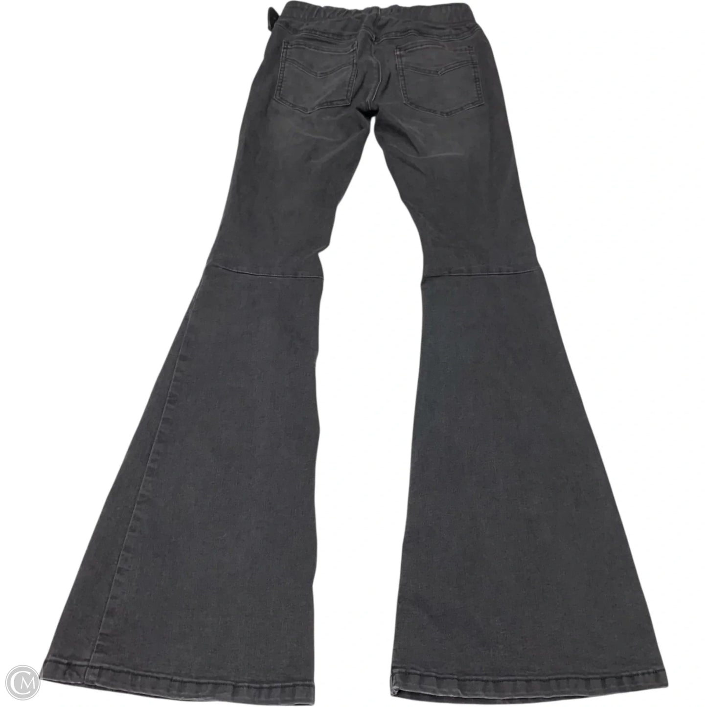 Jeans Flared By Free People In Black Denim, Size: 4