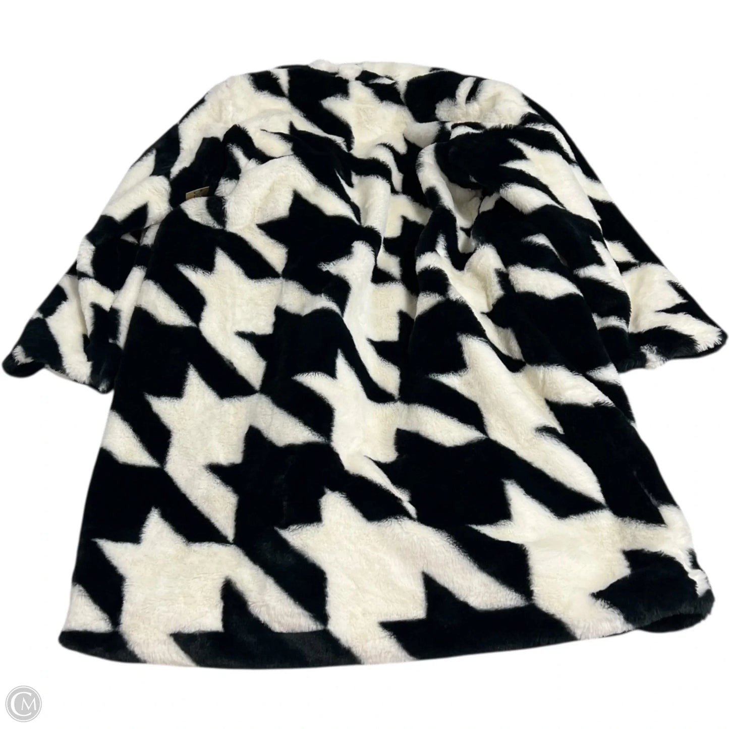 Coat Faux Fur & Sherpa By Target-designer In Black & White, Size: L