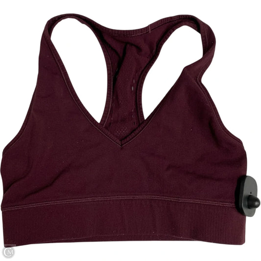 Athletic Bra By Lululemon In Maroon, Size: S