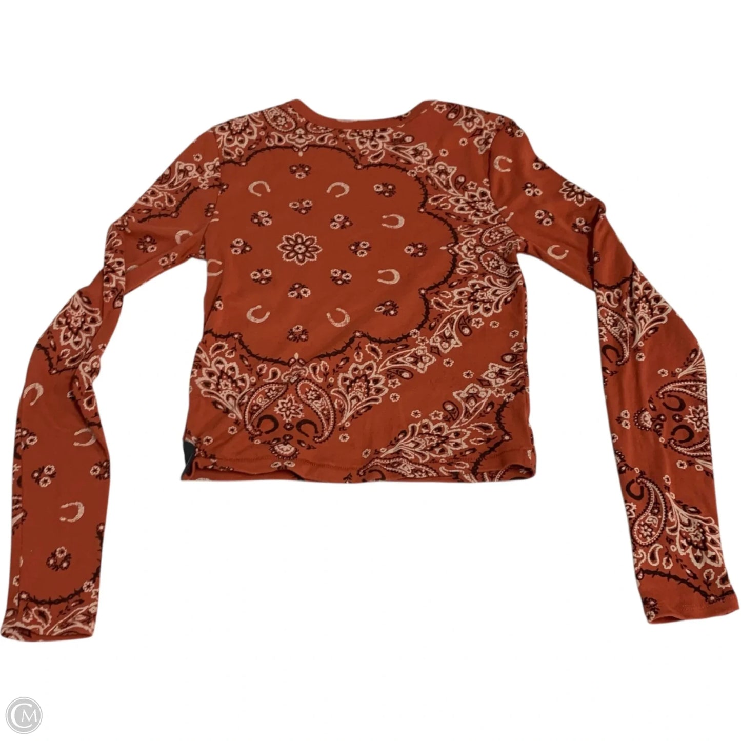 Top Long Sleeve By Bdg In Orange, Size: L