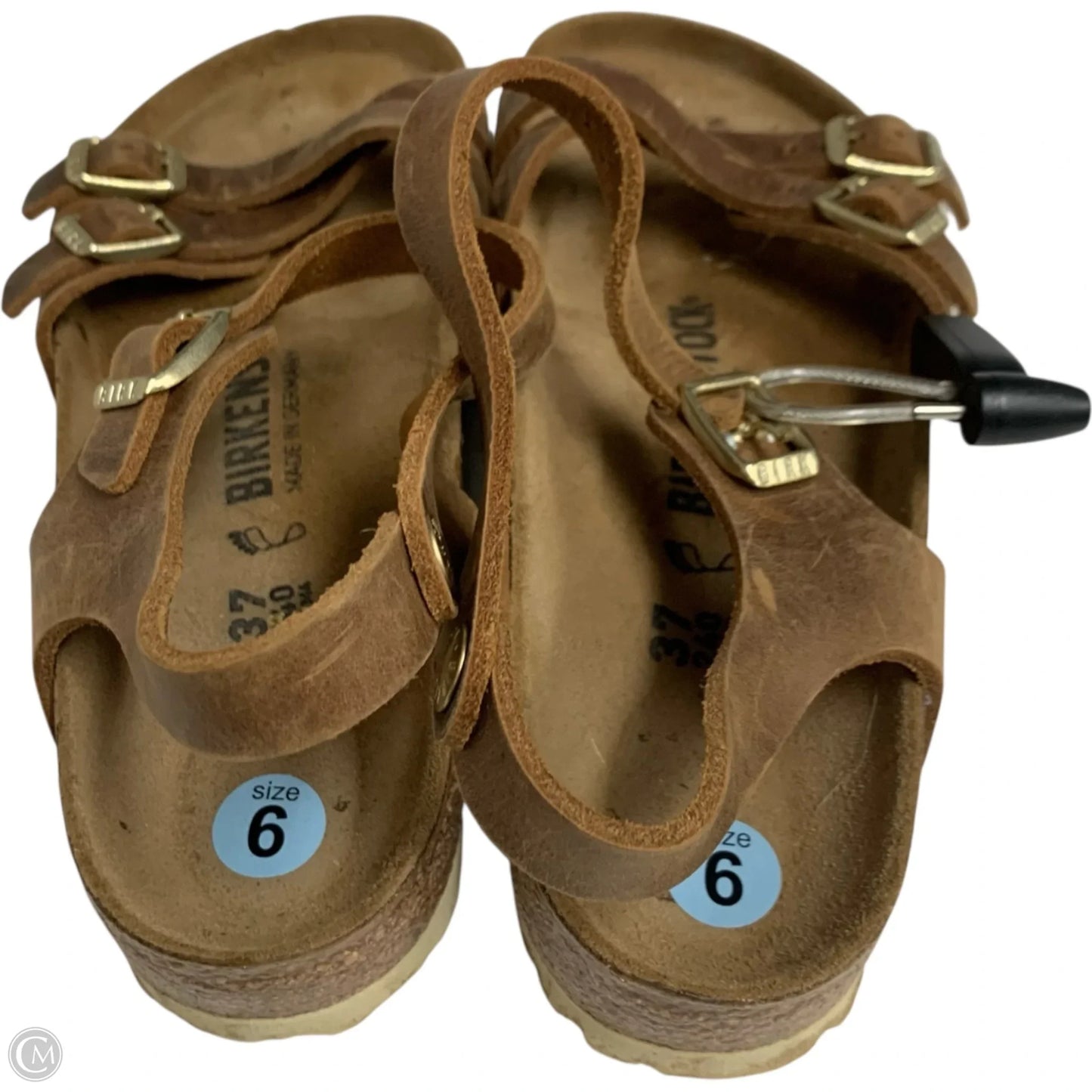 Sandals Flats By Birkenstock In Brown, Size: 6