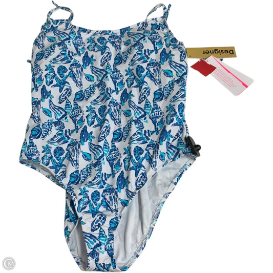 Swimsuit Designer By Lilly Pulitzer In Blue & White, Size: Xl