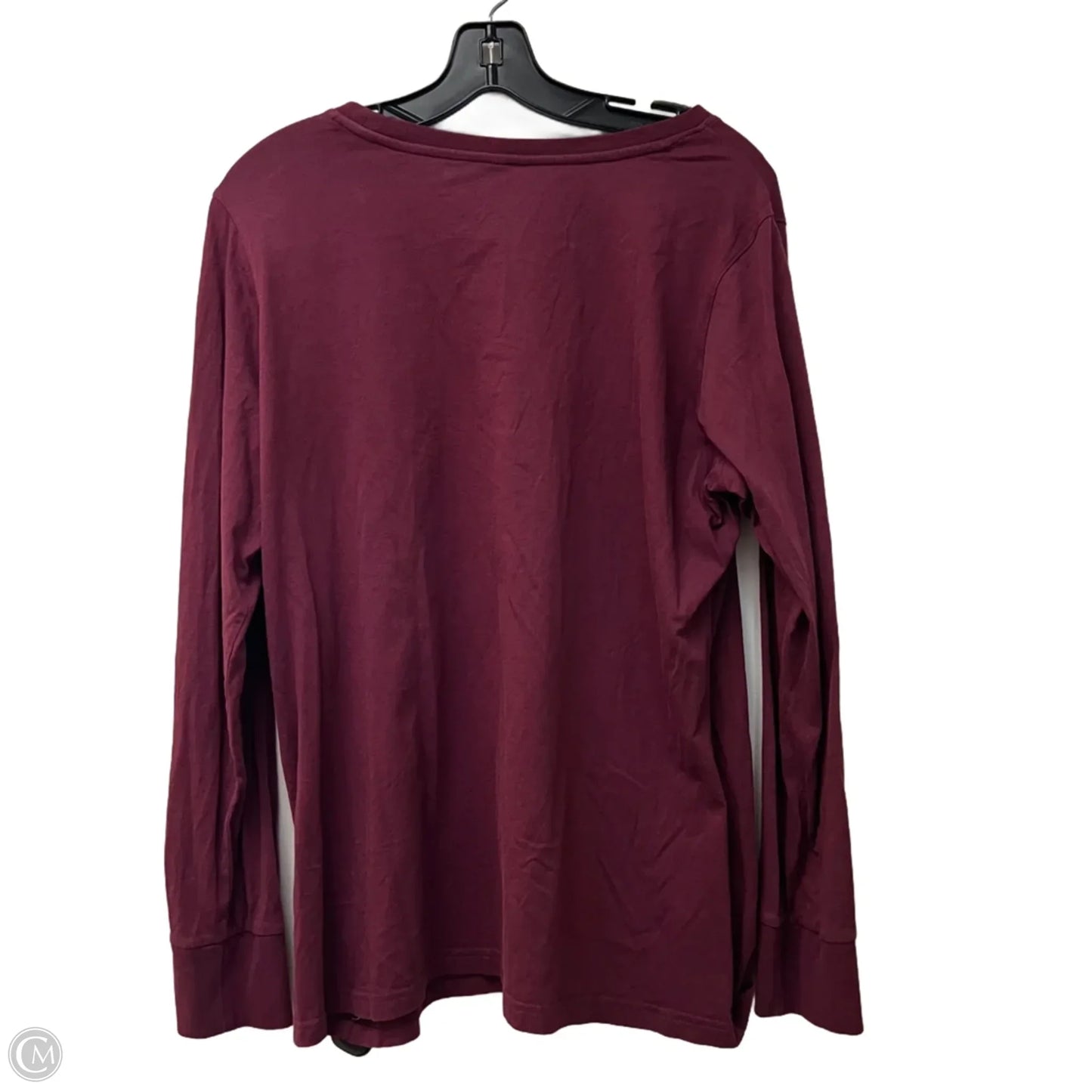 Athletic Top Long Sleeve Collar By Adidas In Red, Size: 2x