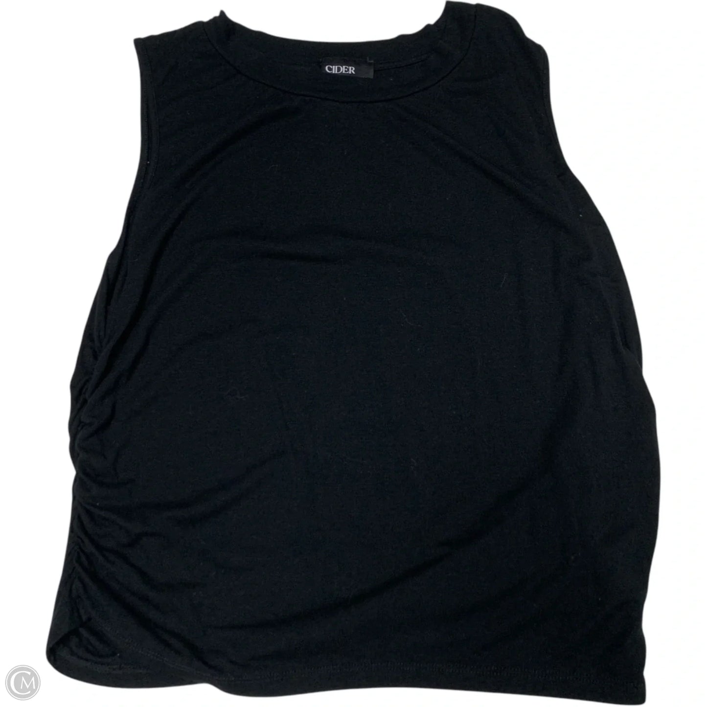 Top Sleeveless Basic By Cider In Black, Size: 2x
