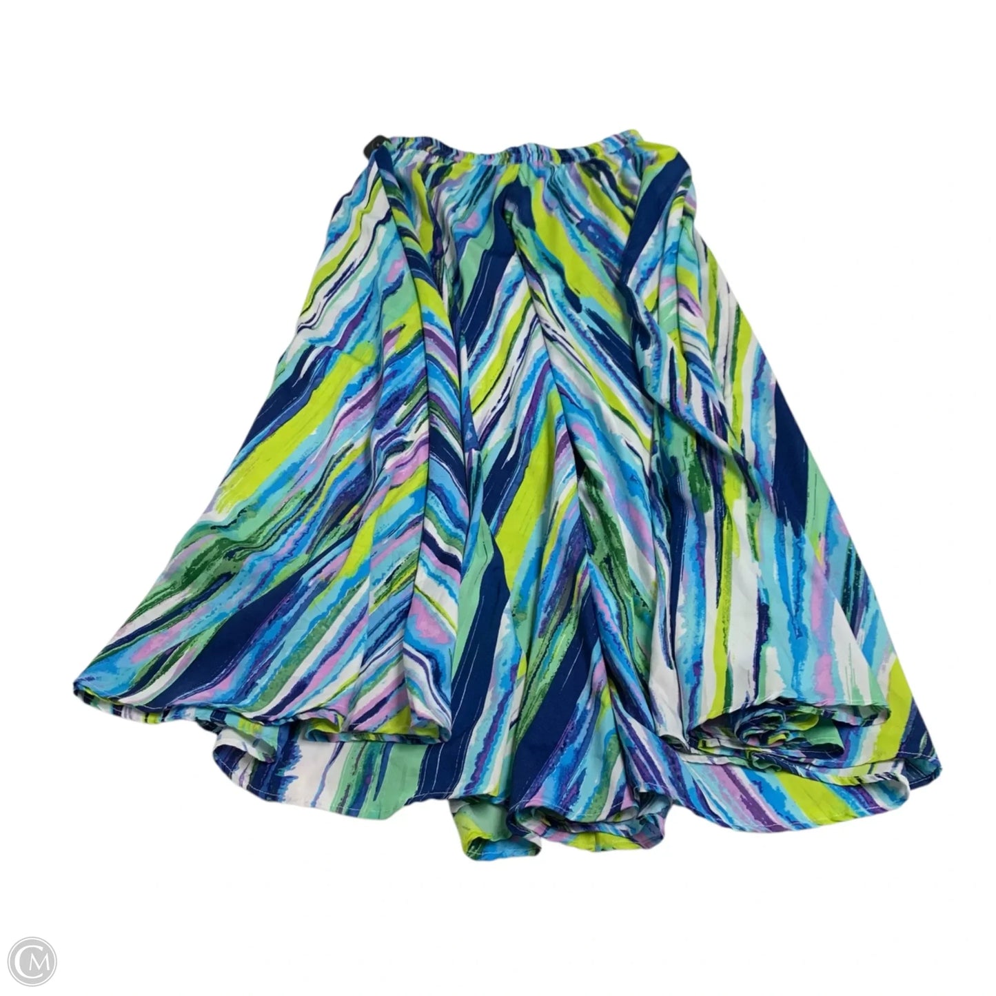 Skirt Maxi By Cupio In Blue & Yellow, Size: M