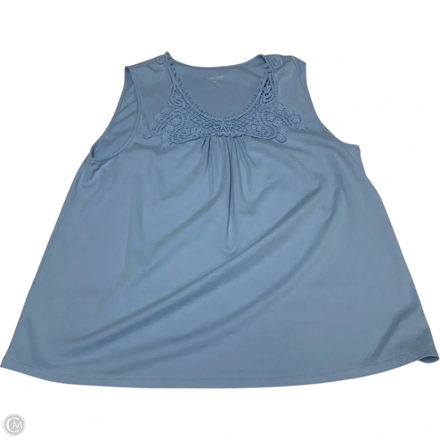 Top Sleeveless By Together In Blue, Size: 1x