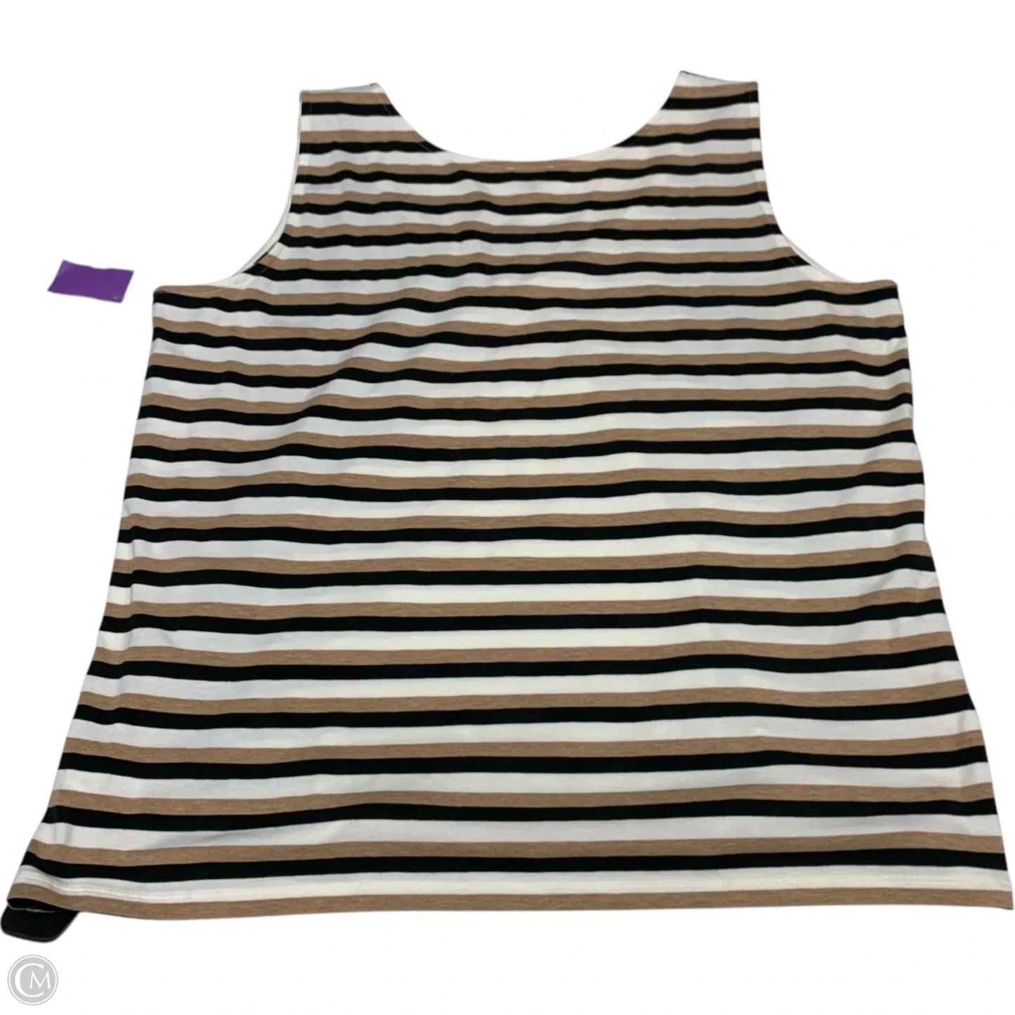 Top Sleeveless By Talbots In Striped Pattern, Size: 2x