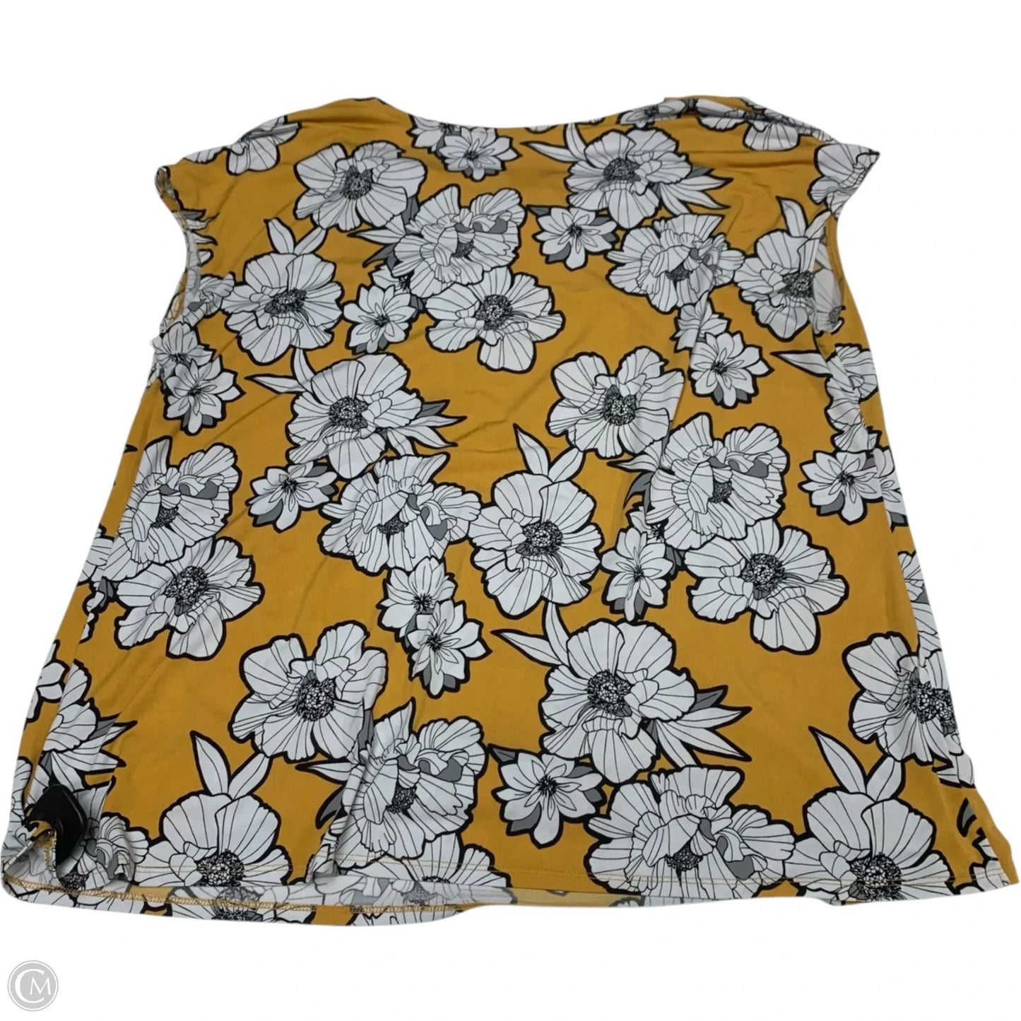 Top Sleeveless By Lane Bryant In White & Yellow, Size: 1x