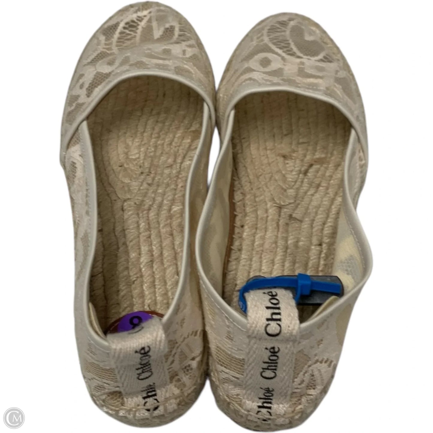 Shoes Luxury Designer By Chloe In Cream, Size: 8