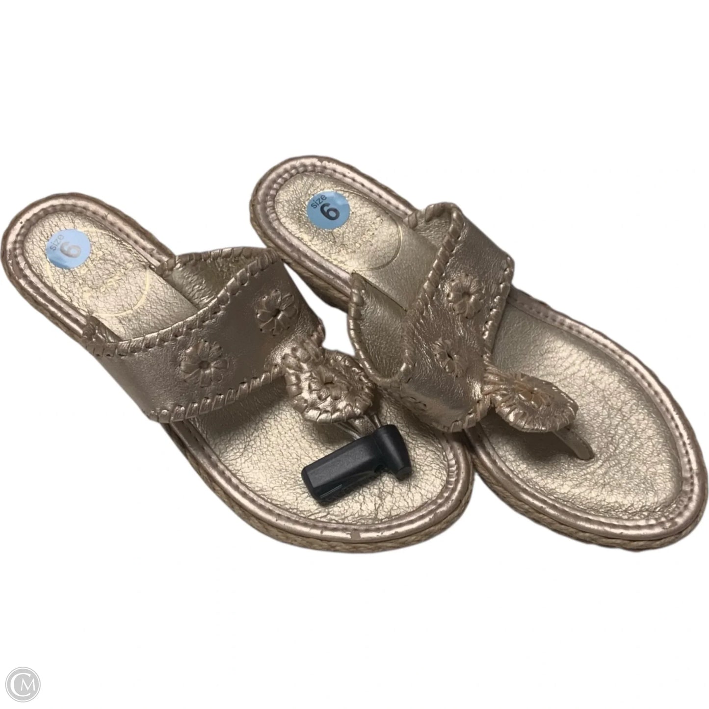Sandals Designer By Jack Rogers In Gold, Size: 6
