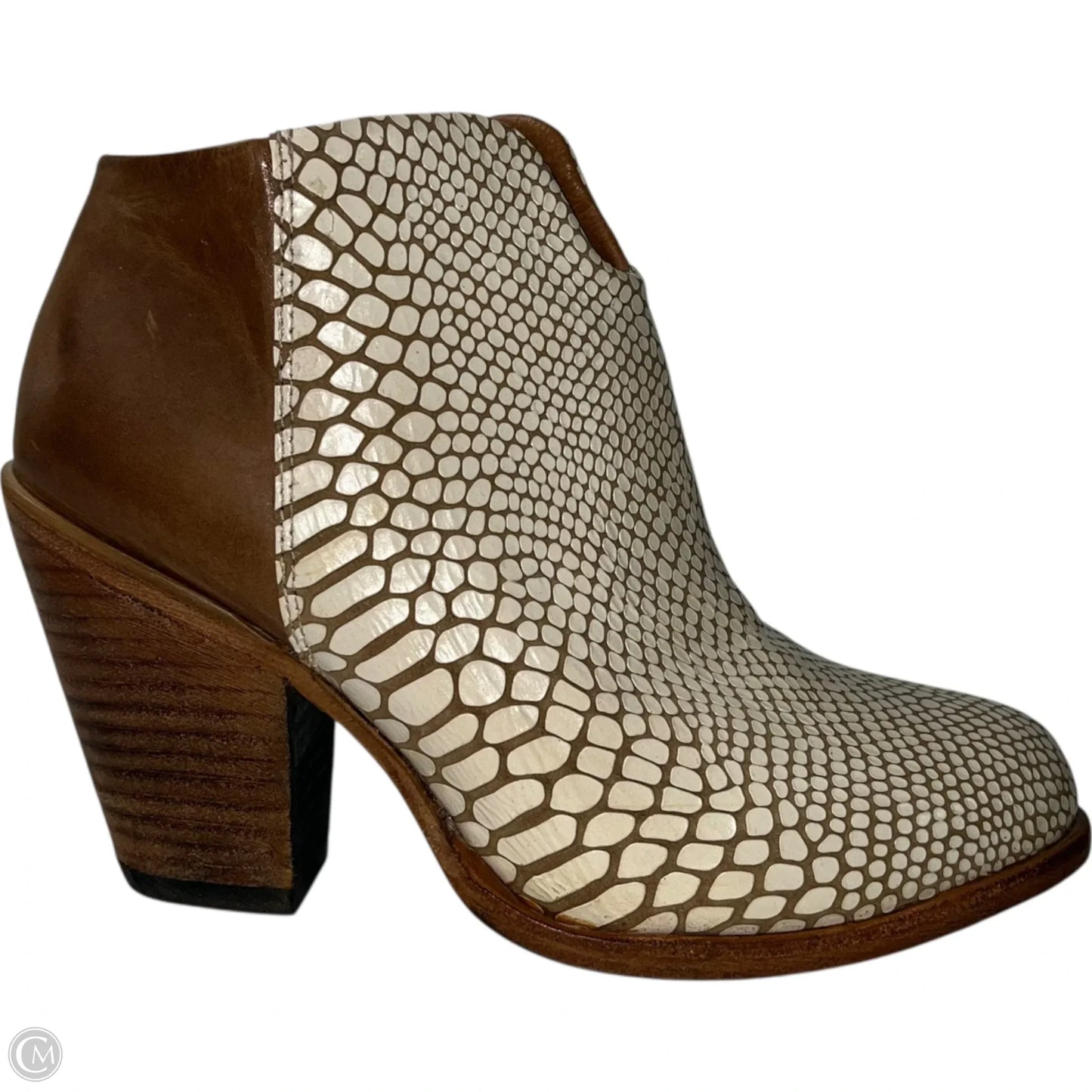 Boots Designer By Freebird In Cream & Tan, Size: 8