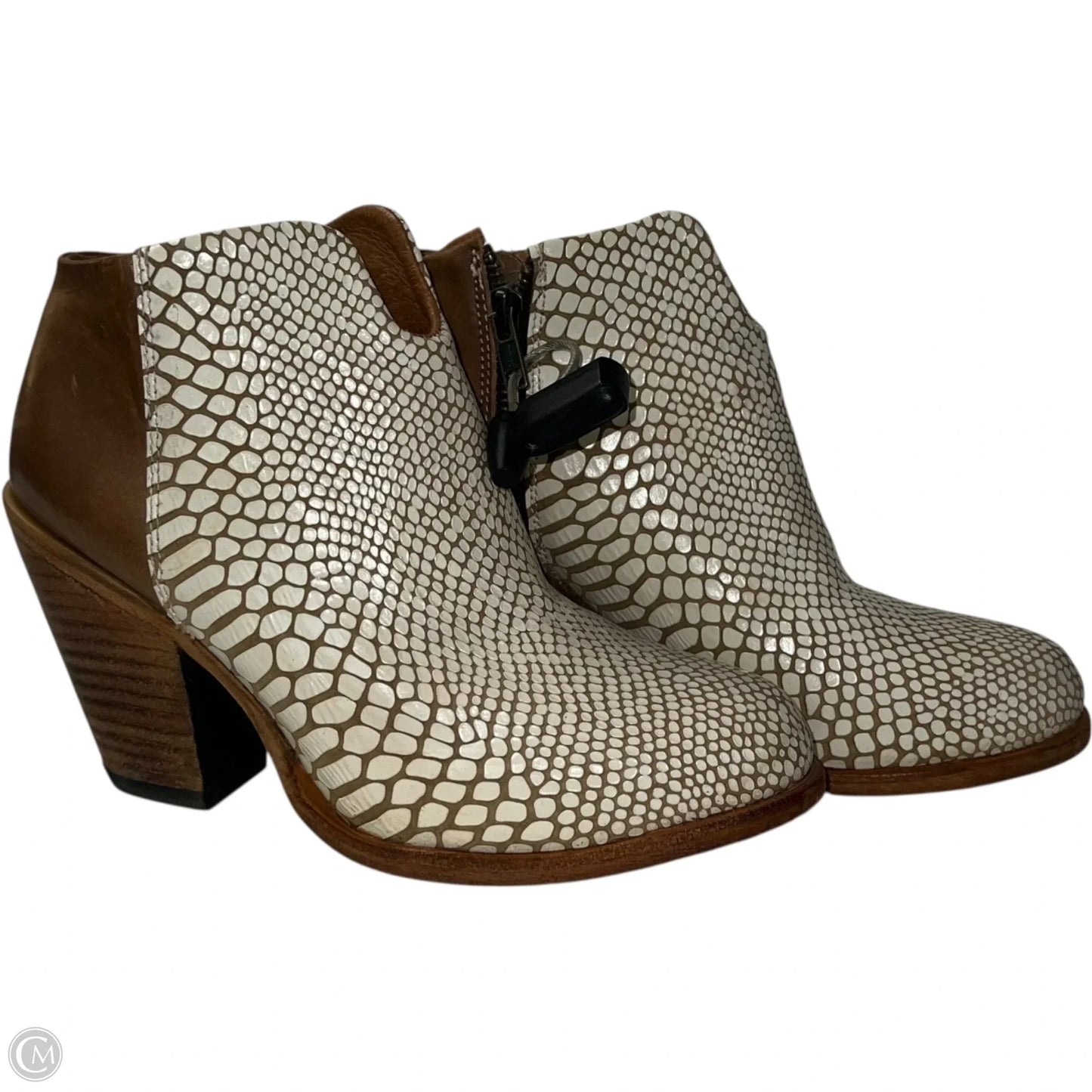 Boots Designer By Freebird In Cream & Tan, Size: 8