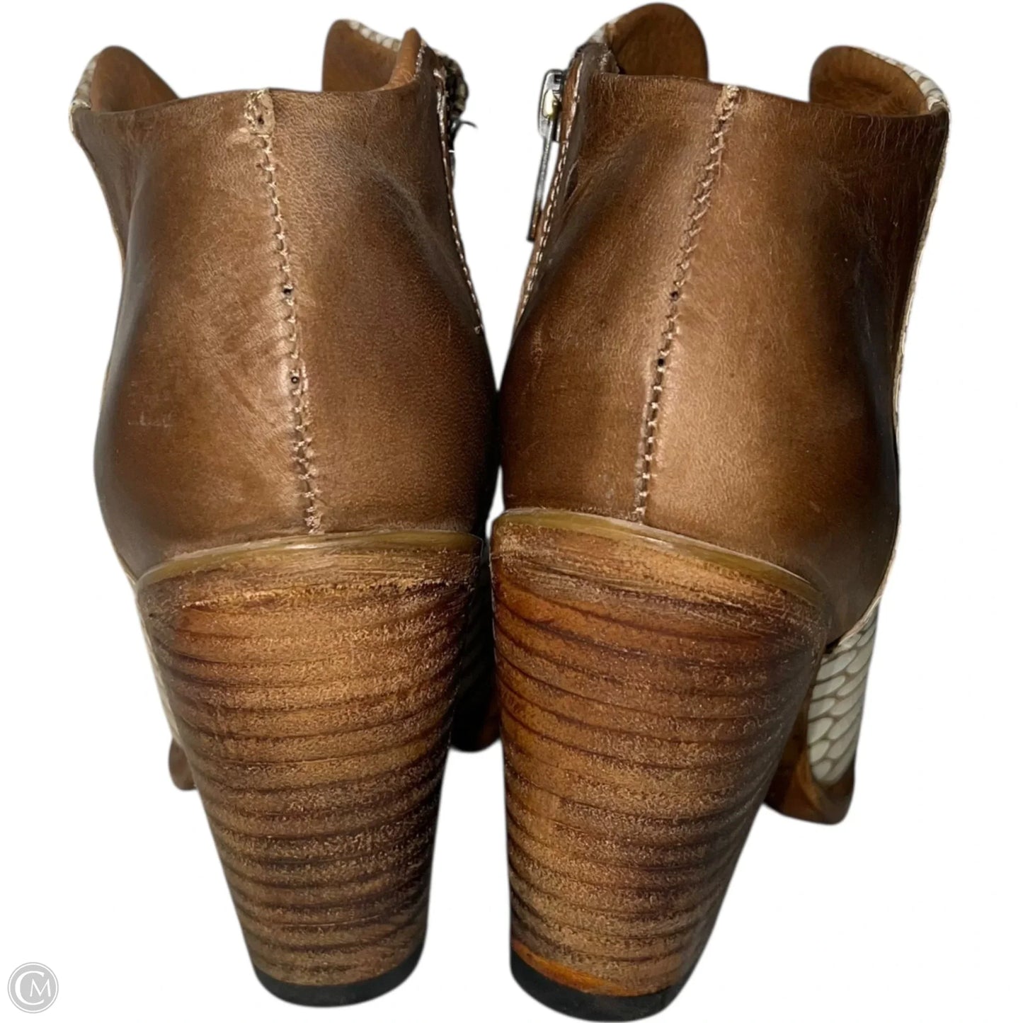 Boots Designer By Freebird In Cream & Tan, Size: 8