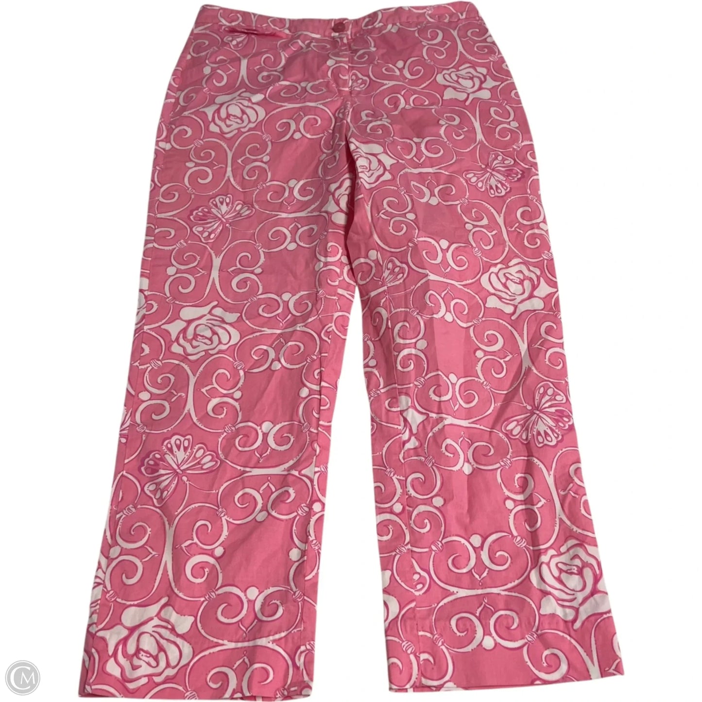 Pants Designer By Lilly Pulitzer In Pink & White, Size: S