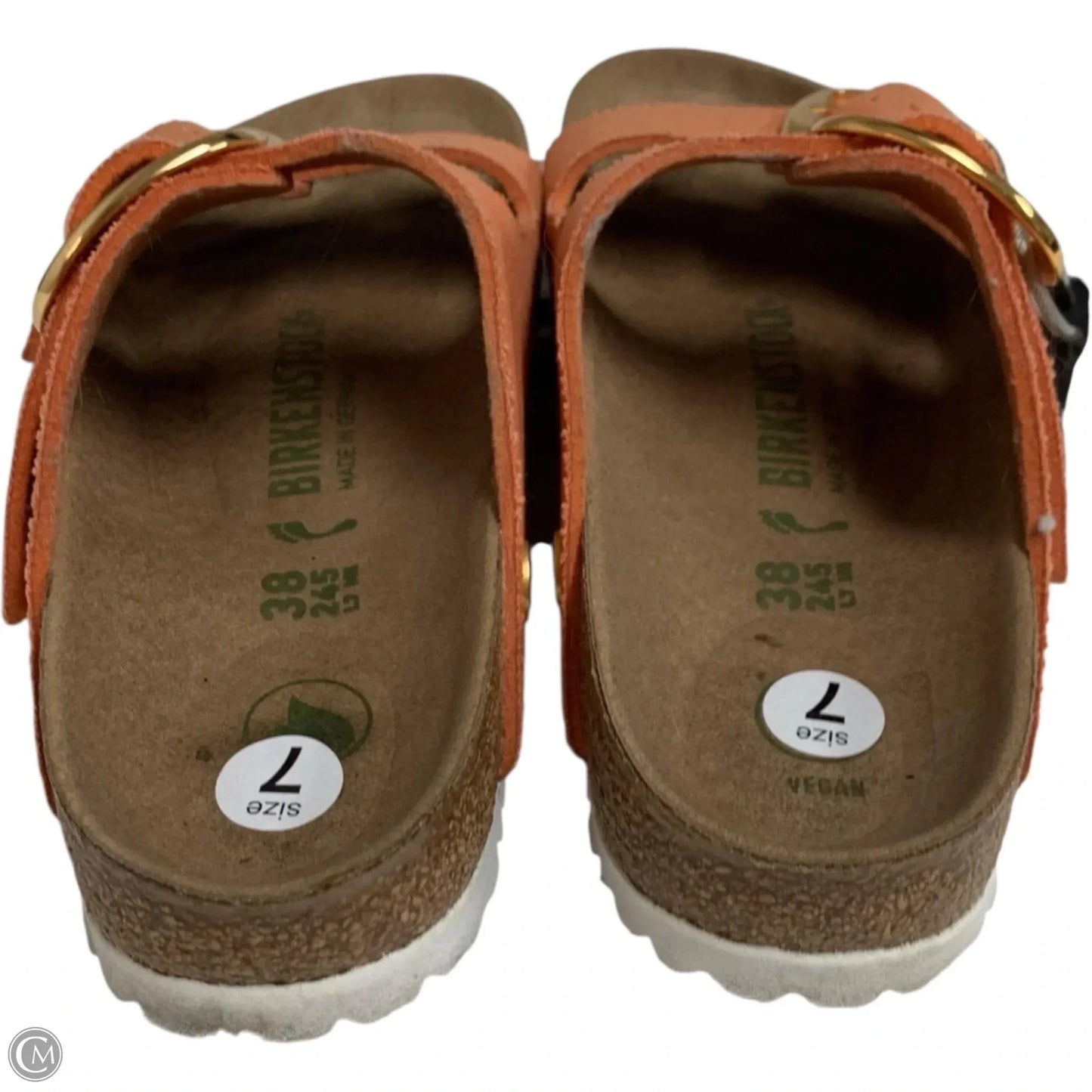 Sandals Flats By Birkenstock In Orange, Size: 7