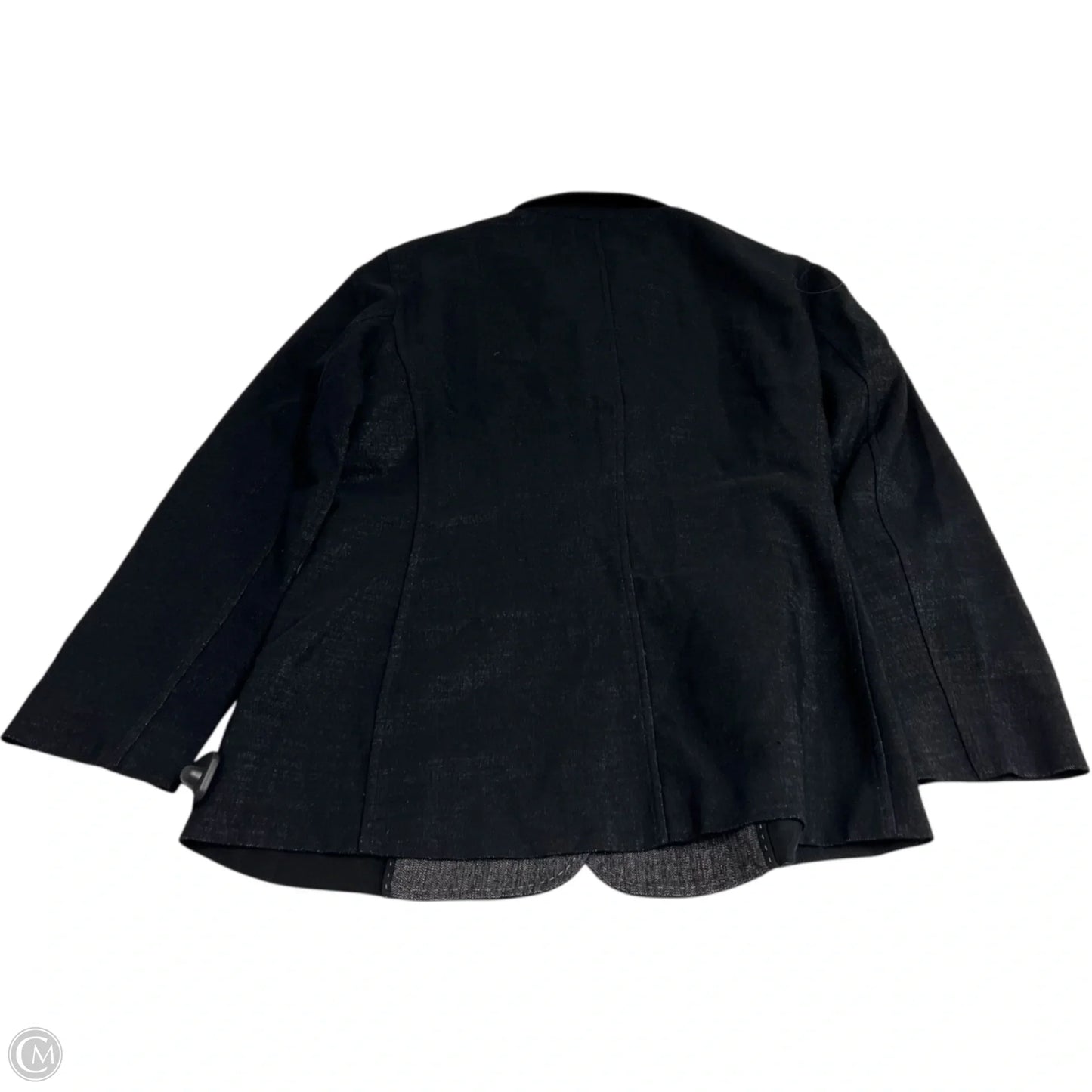 Blazer Designer By Lafayette 148 In Black & Grey, Size: M