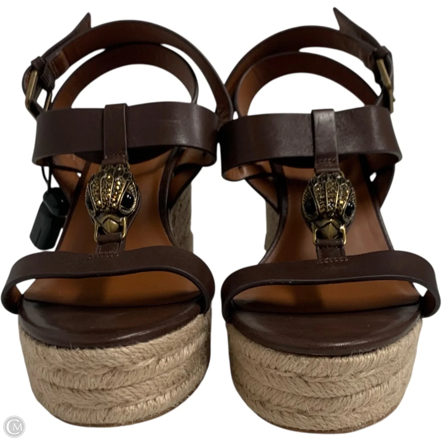 Sandals Heels Wedge By Kurt Geiger London In Brown, Size: 8