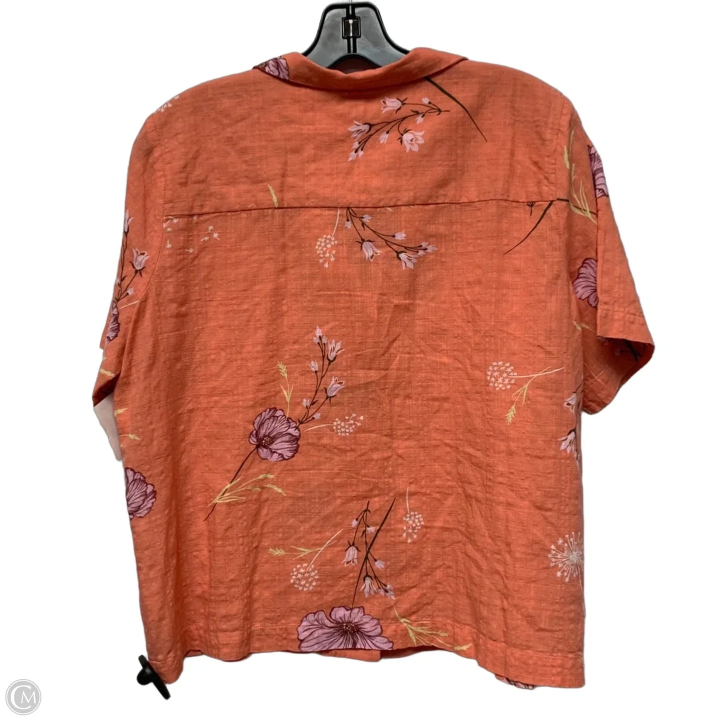 Top Short Sleeve By Ana In Orange, Size: L