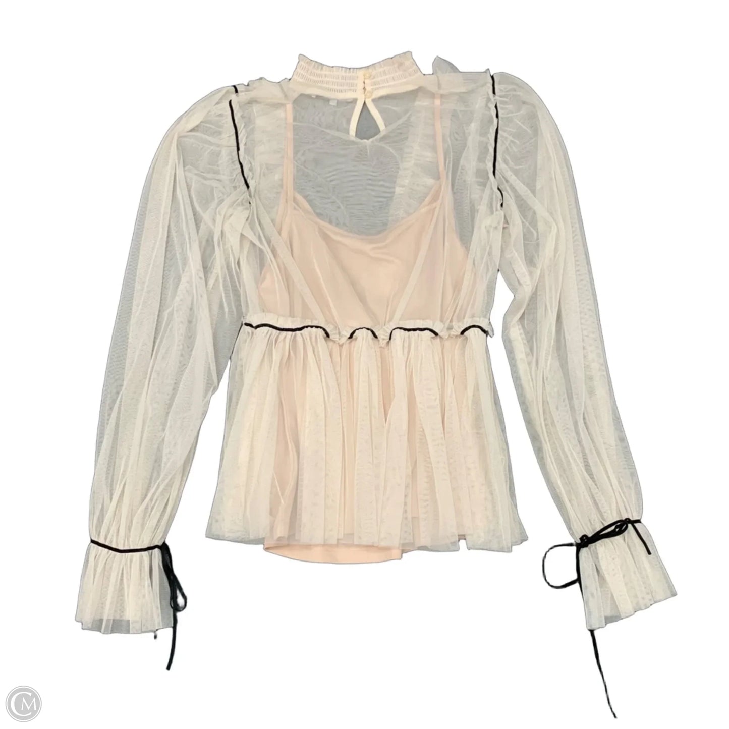 Top Long Sleeve By Ro & De In Cream, Size: M