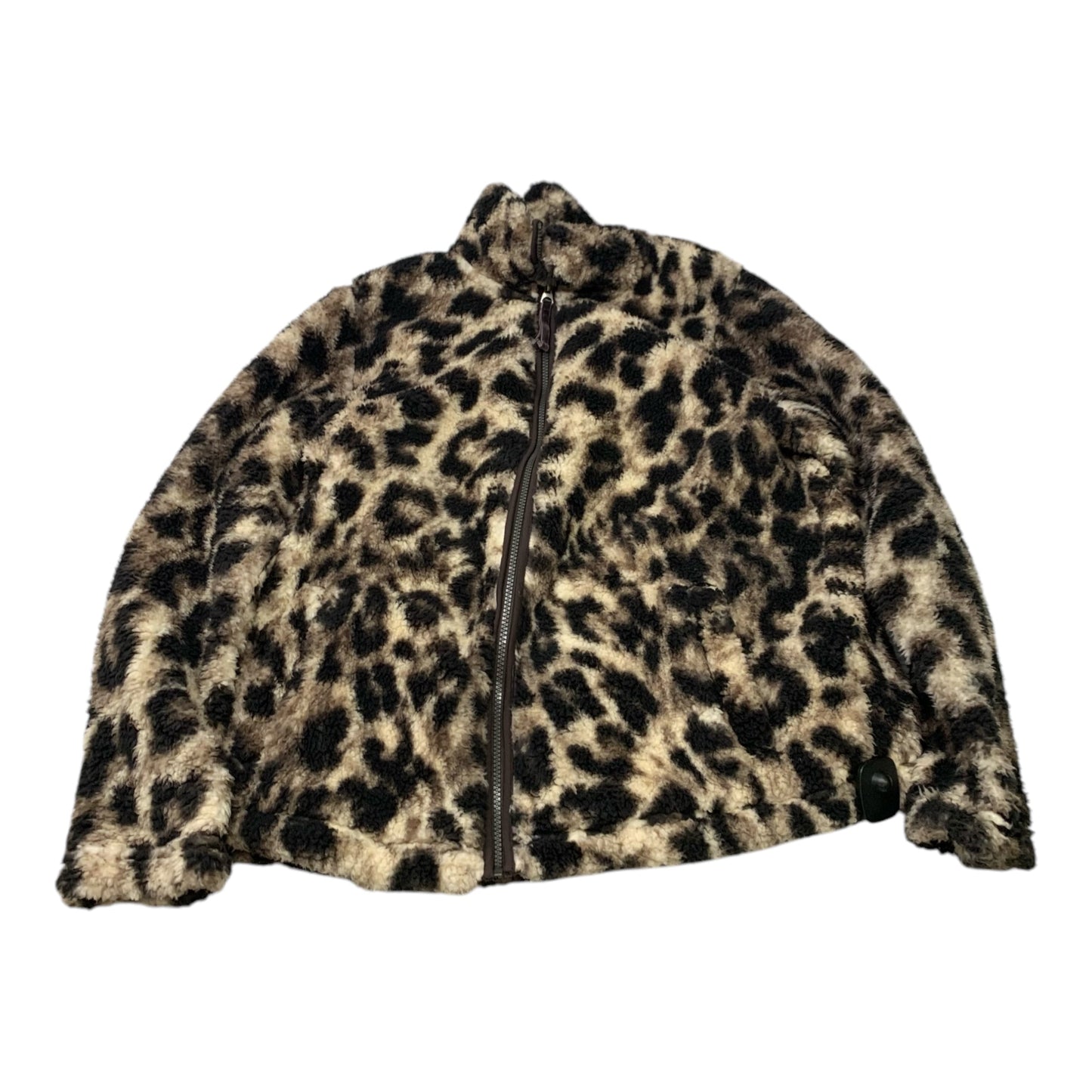 Jacket Faux Fur & Sherpa By Members Mark In Animal Print, Size: L