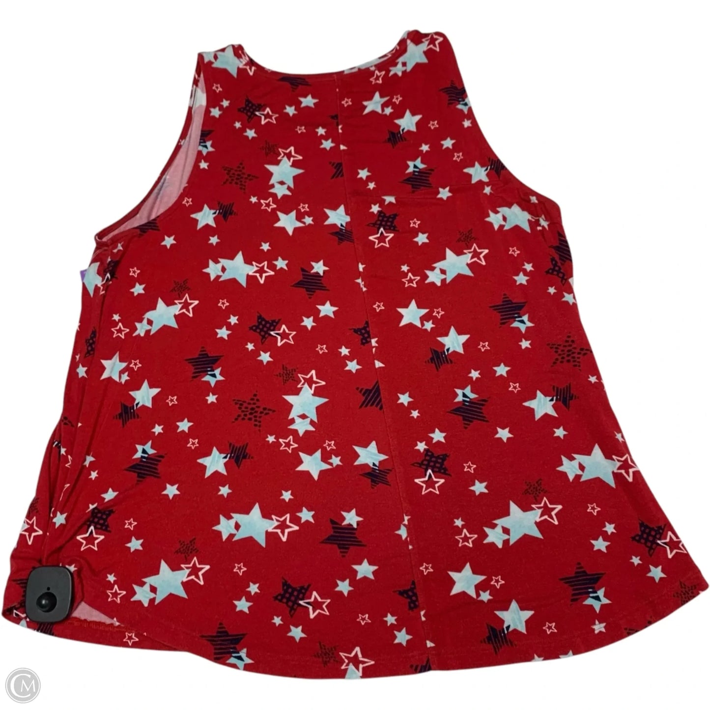 Top Sleeveless By Clothes Mentor In Red, Size: 1x