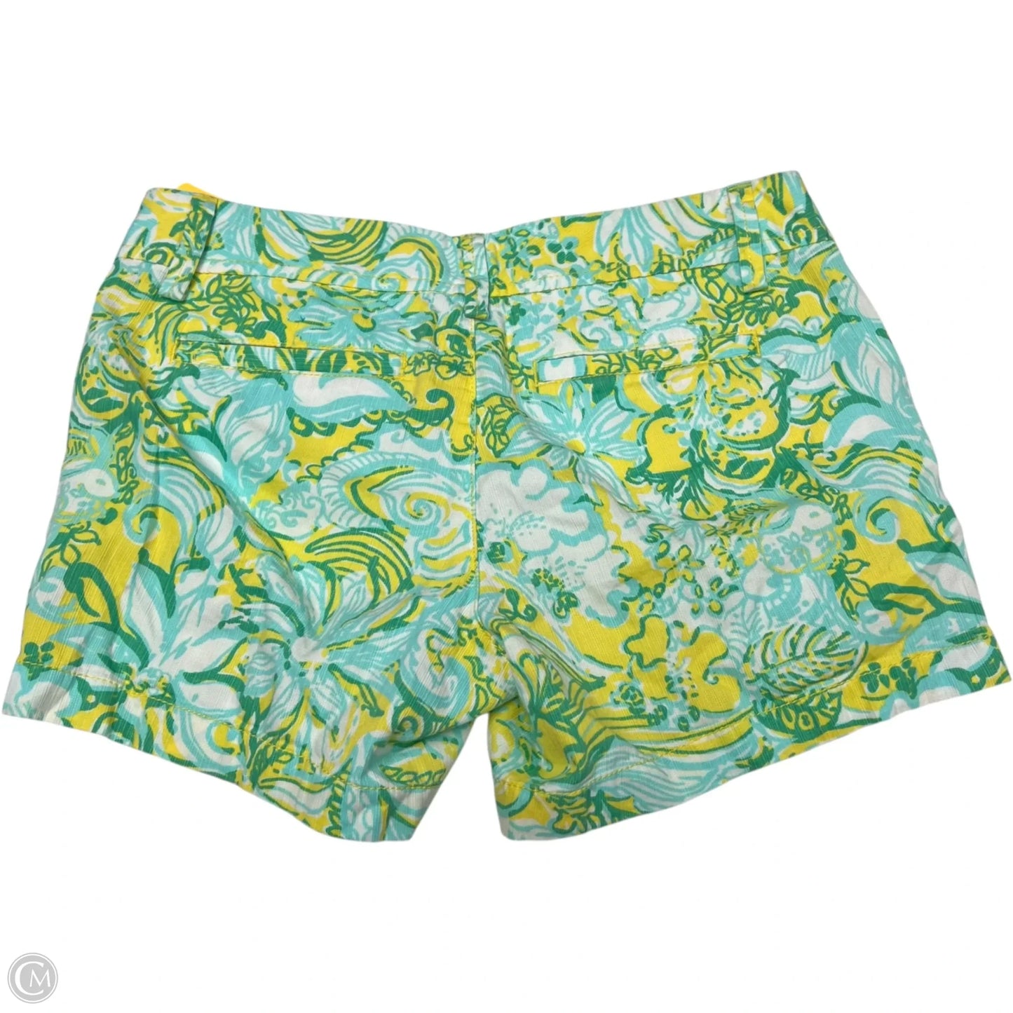Shorts Designer By Lilly Pulitzer In Green & Yellow, Size: 2