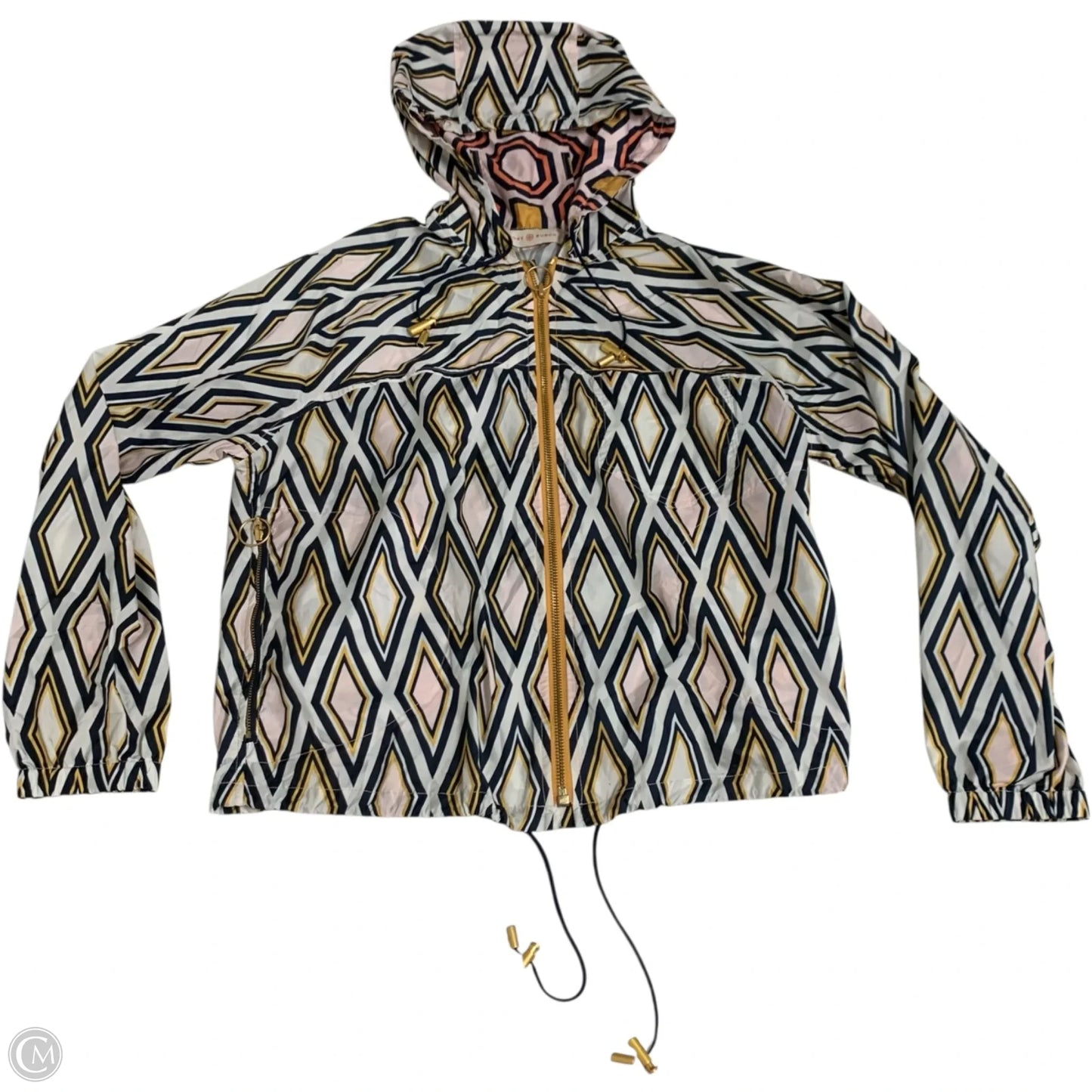 Jacket Designer By Tory Burch In Blue & Pink, Size: Xs
