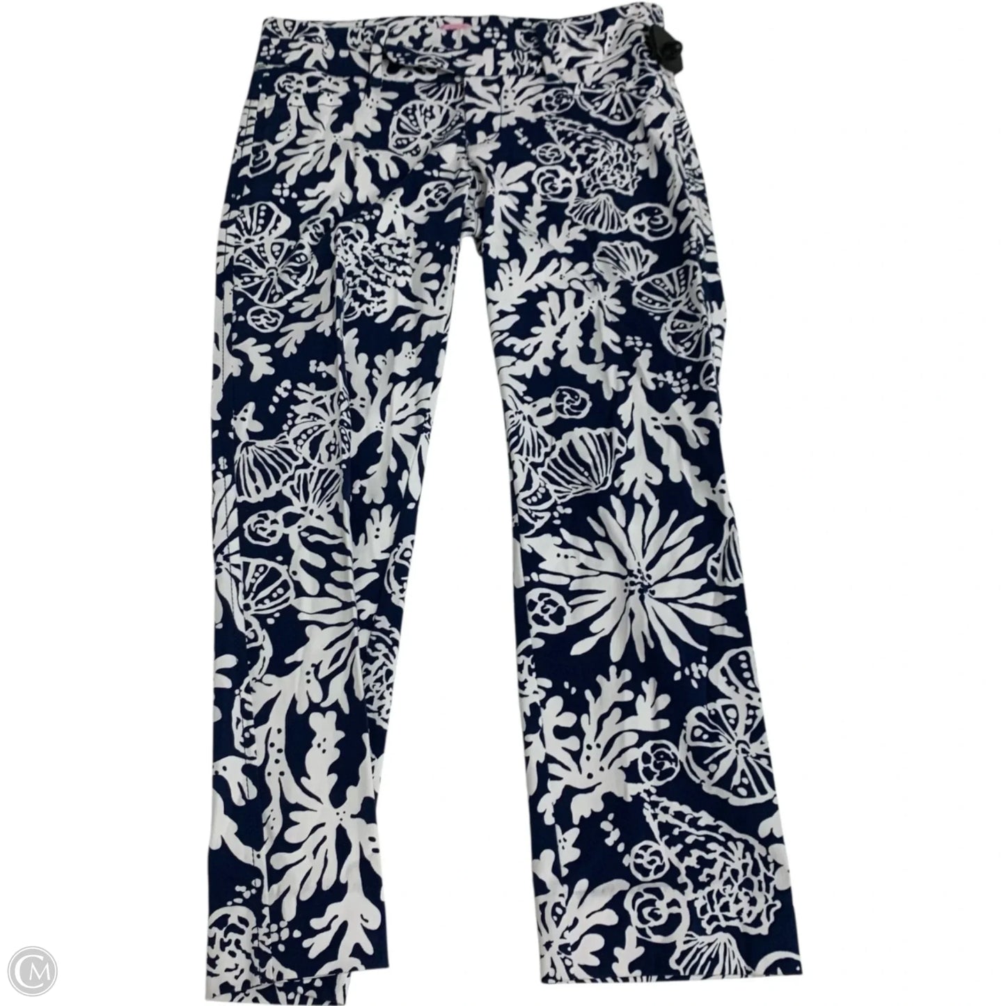 Pants Designer By Lilly Pulitzer In Blue & White, Size: 2