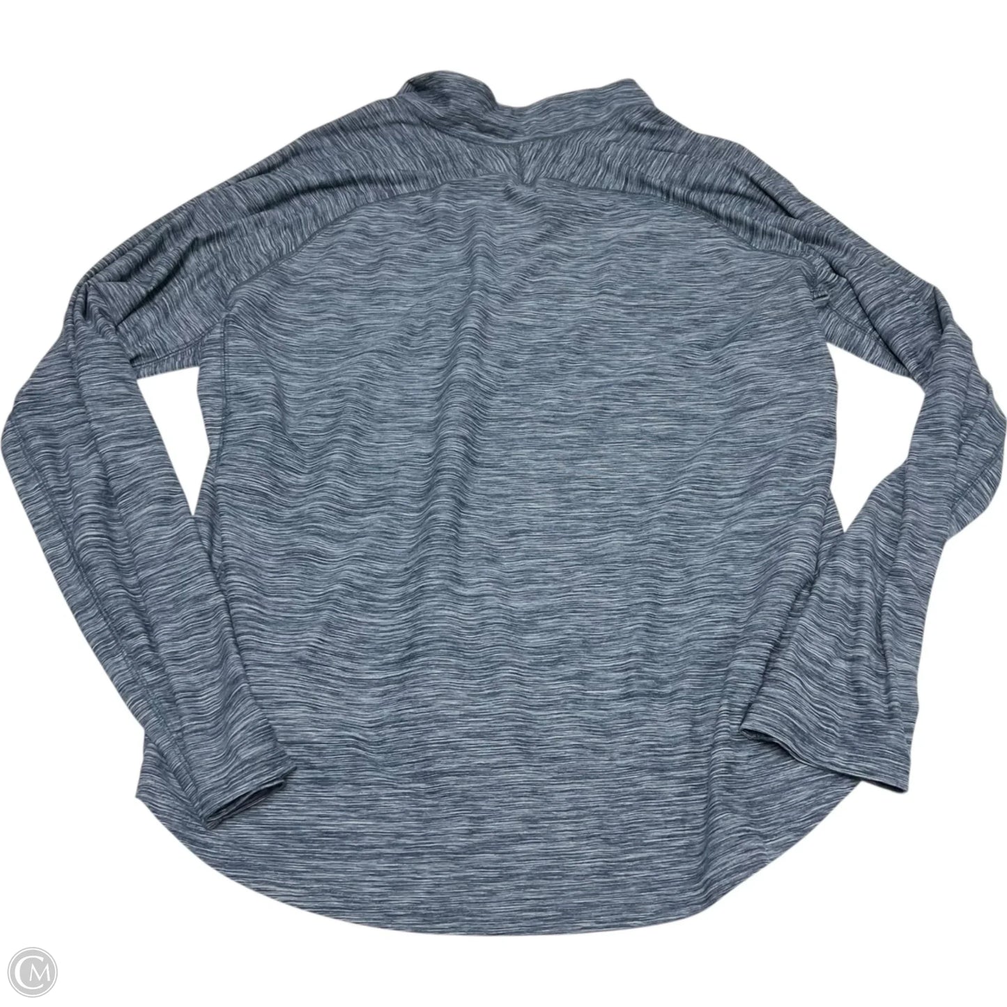 Athletic Top Long Sleeve Collar By All In Motion In Grey, Size: 1x