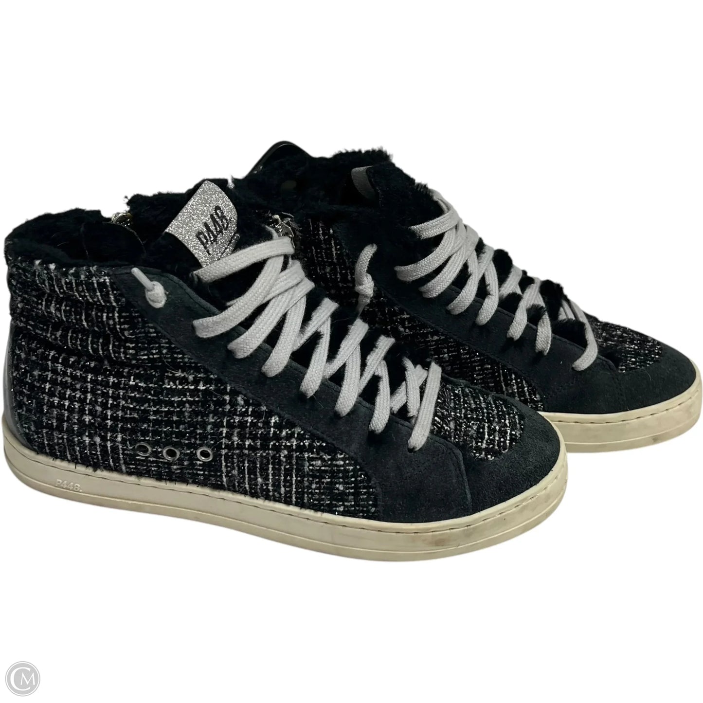 Shoes Sneakers By P448 In Black & Grey, Size: 6.5