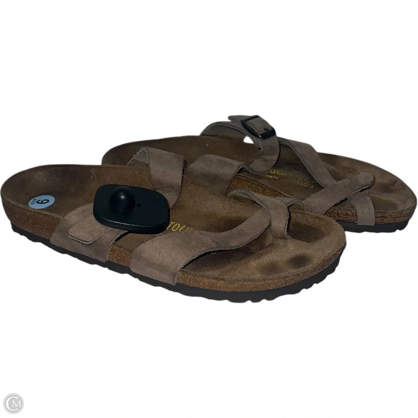 Sandals Flats By Birkenstock In Beige, Size: 6