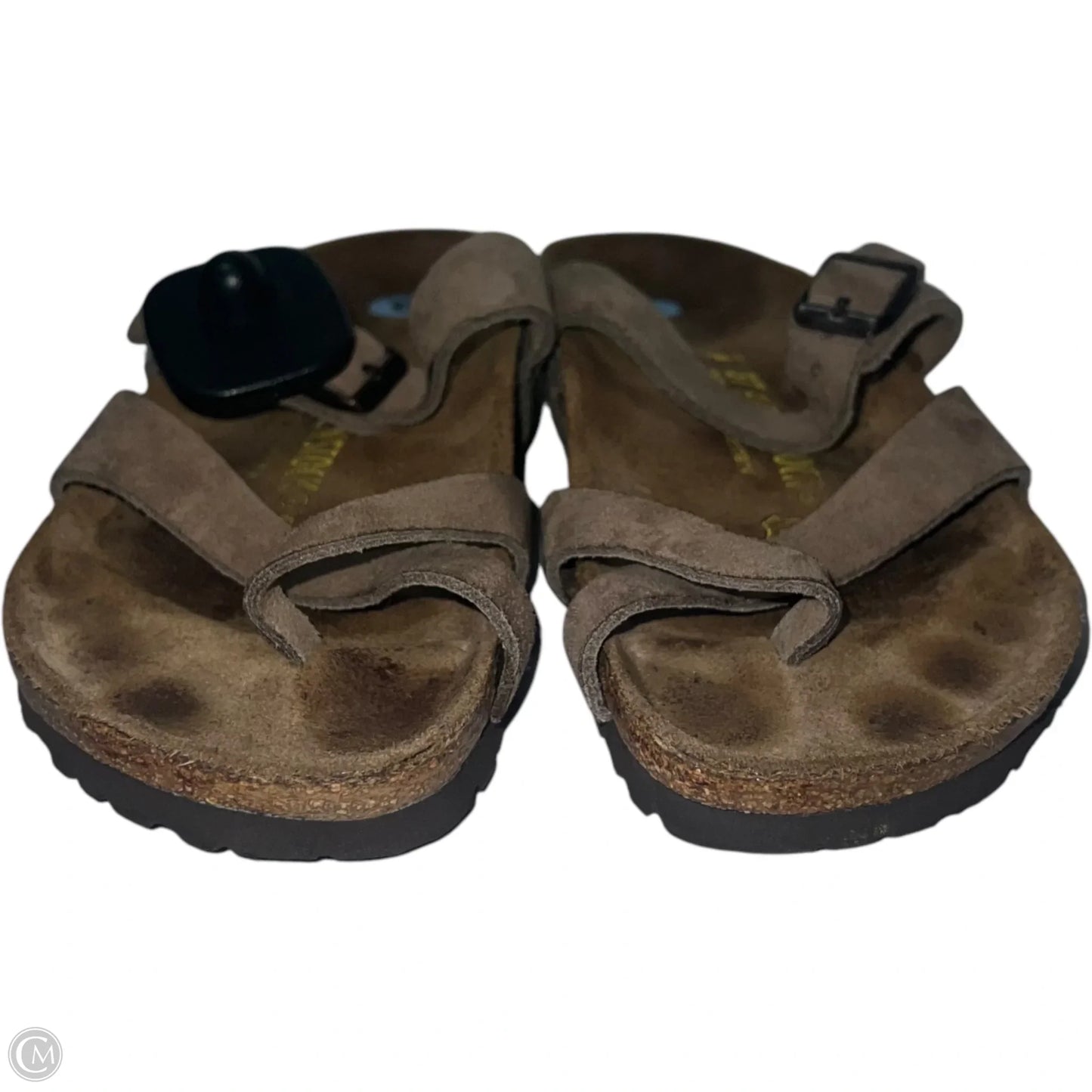 Sandals Flats By Birkenstock In Beige, Size: 6