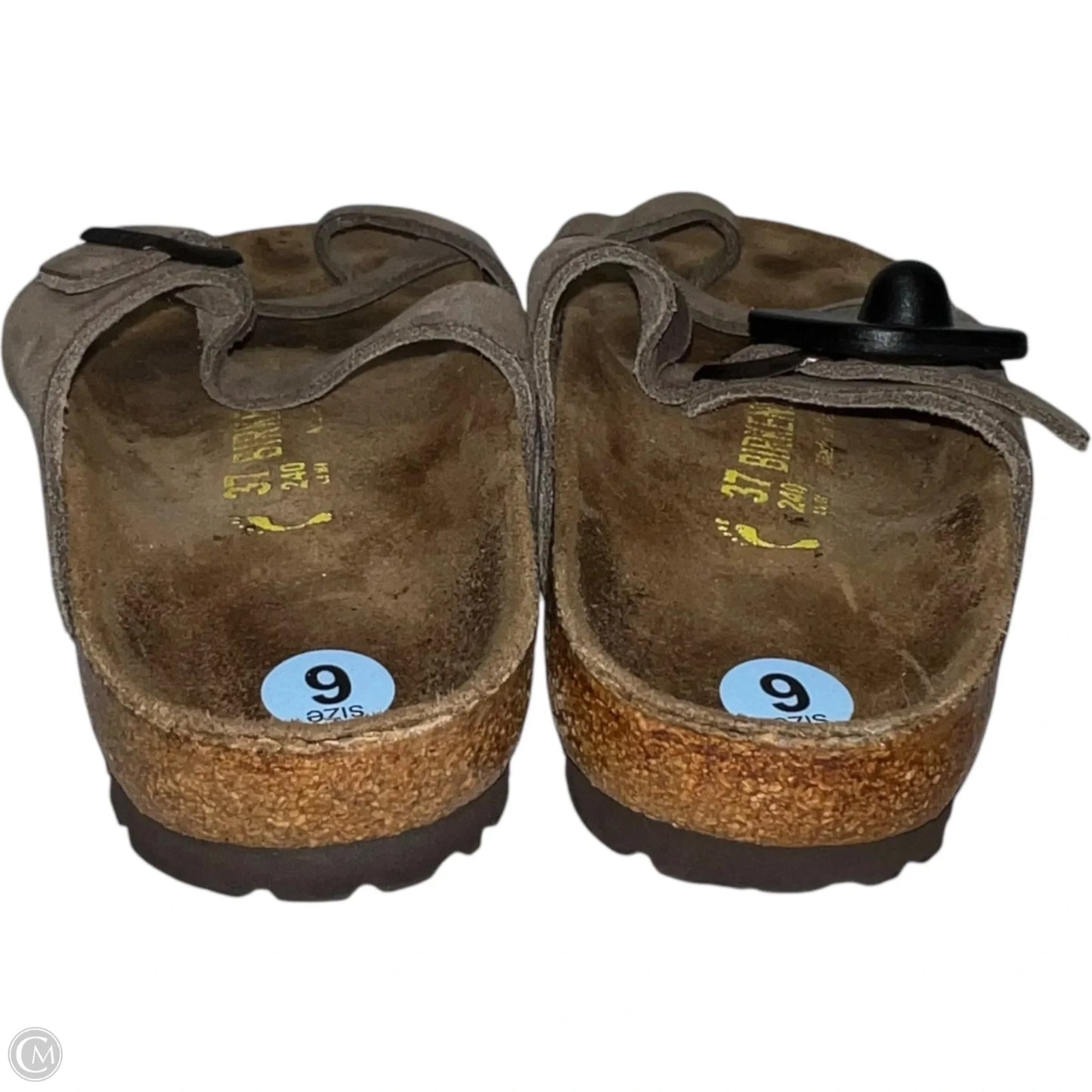 Sandals Flats By Birkenstock In Beige, Size: 6