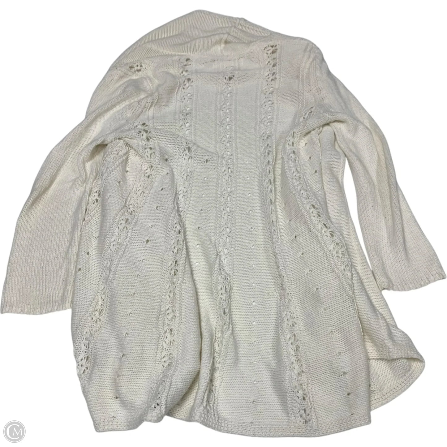 Sweater Cardigan By Anthropologie In White, Size: M