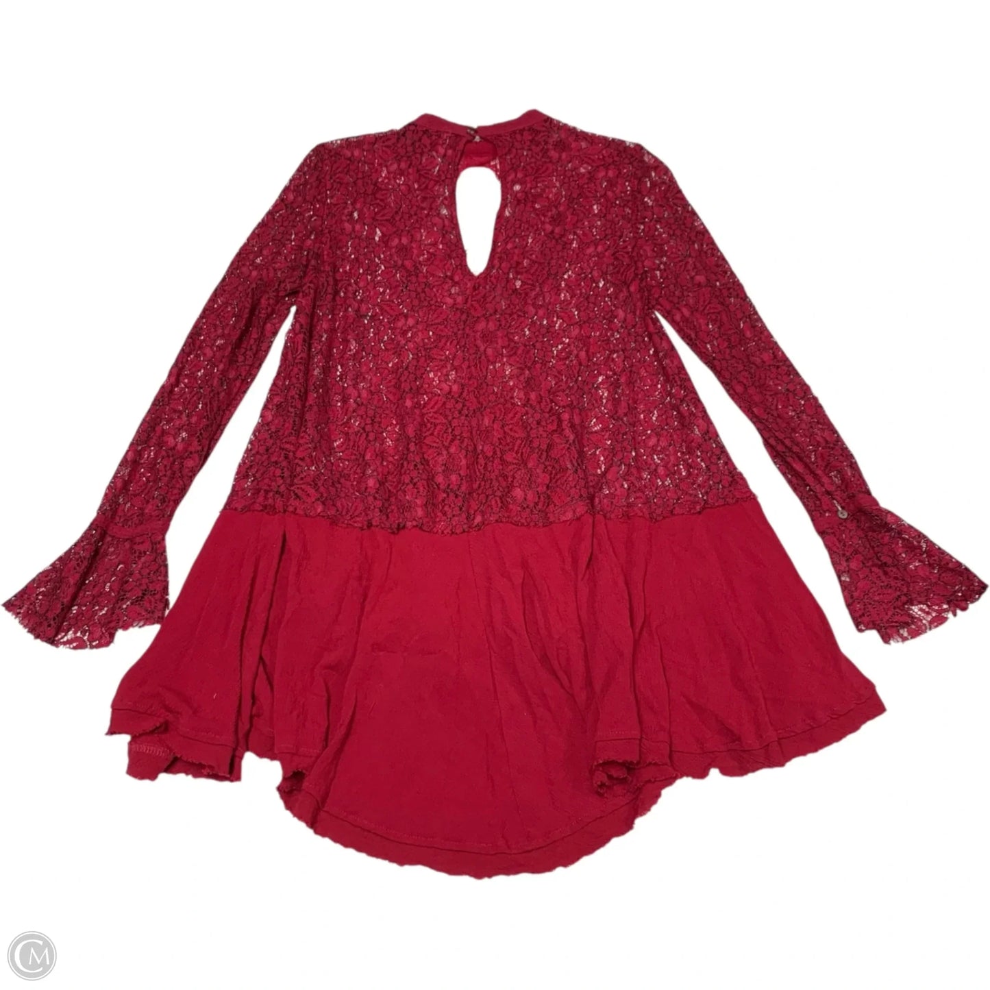 Tunic Long Sleeve By Free People In Red, Size: Xs