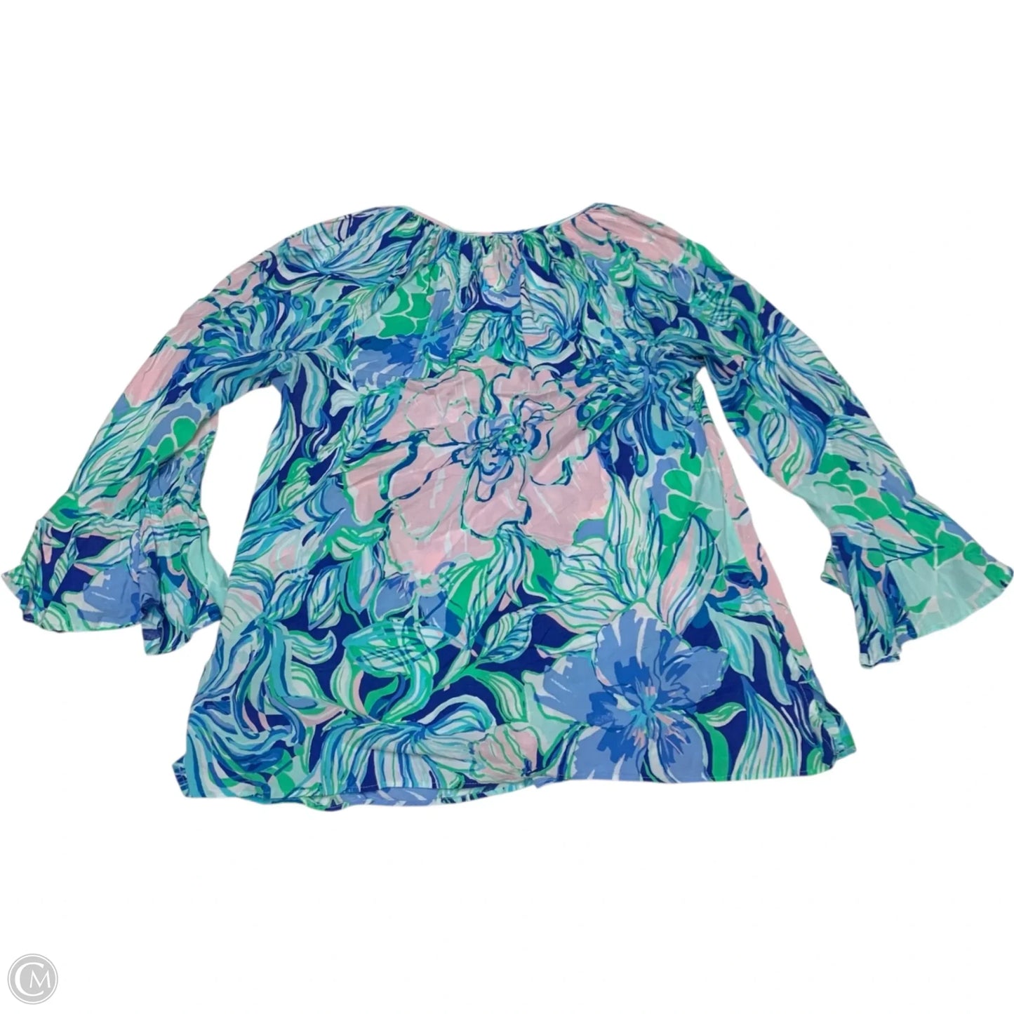 Top Long Sleeve Designer By Lilly Pulitzer In Blue & Pink, Size: Xs