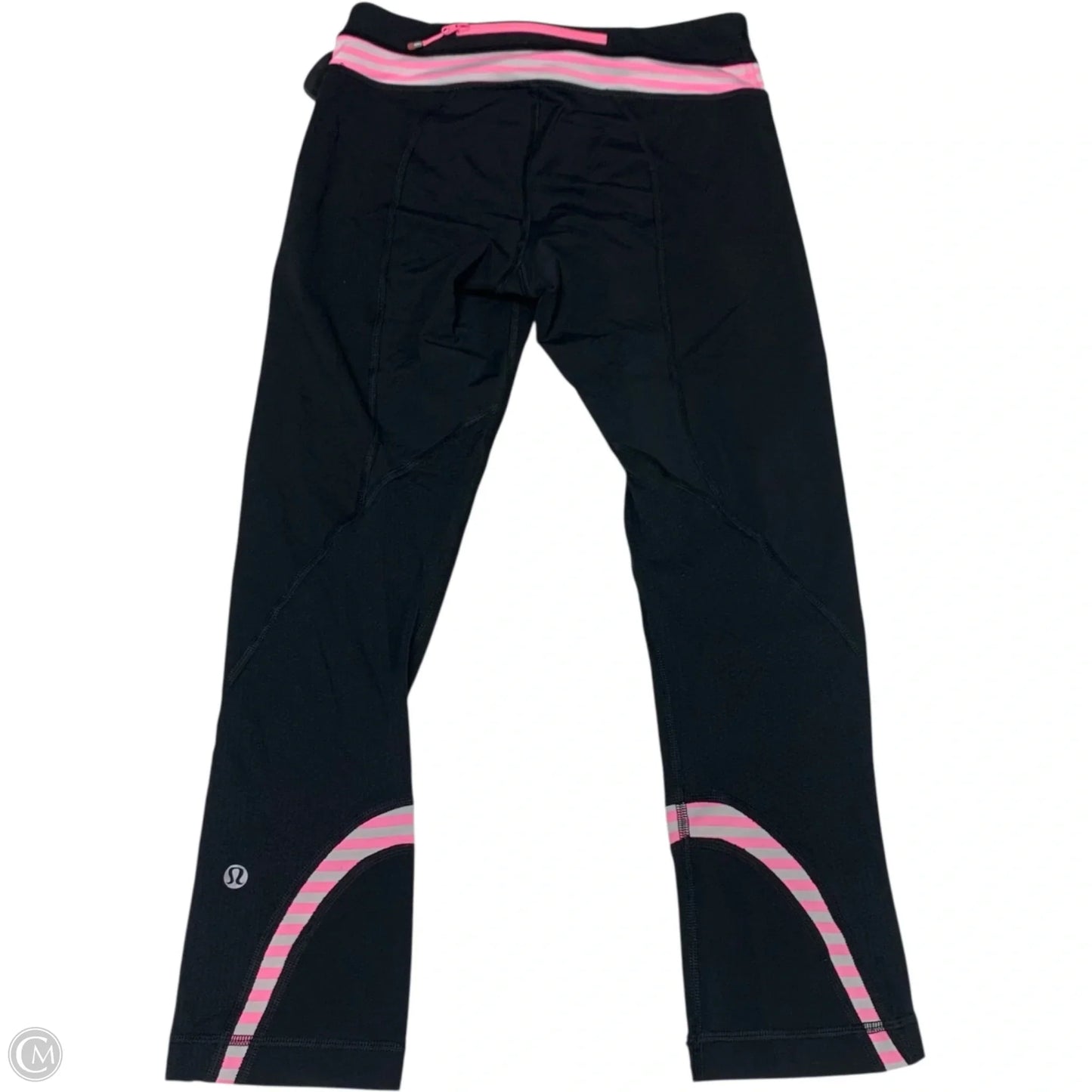 Athletic Leggings By Lululemon In Black & Pink, Size: S