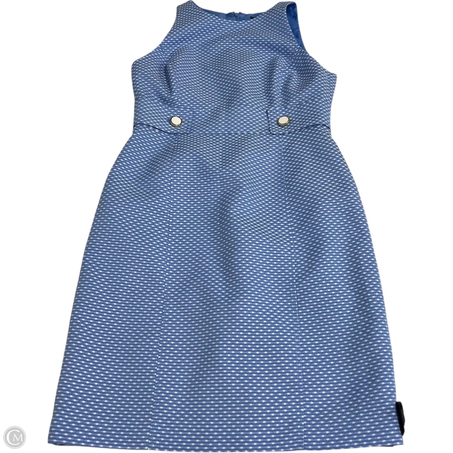 Dress Work By Tahari By Arthur Levine In Blue & White, Size: M
