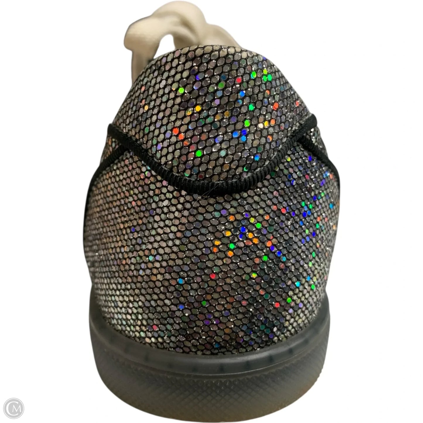 Shoes Luxury Designer By Christian Louboutin In Silver, Size: 7