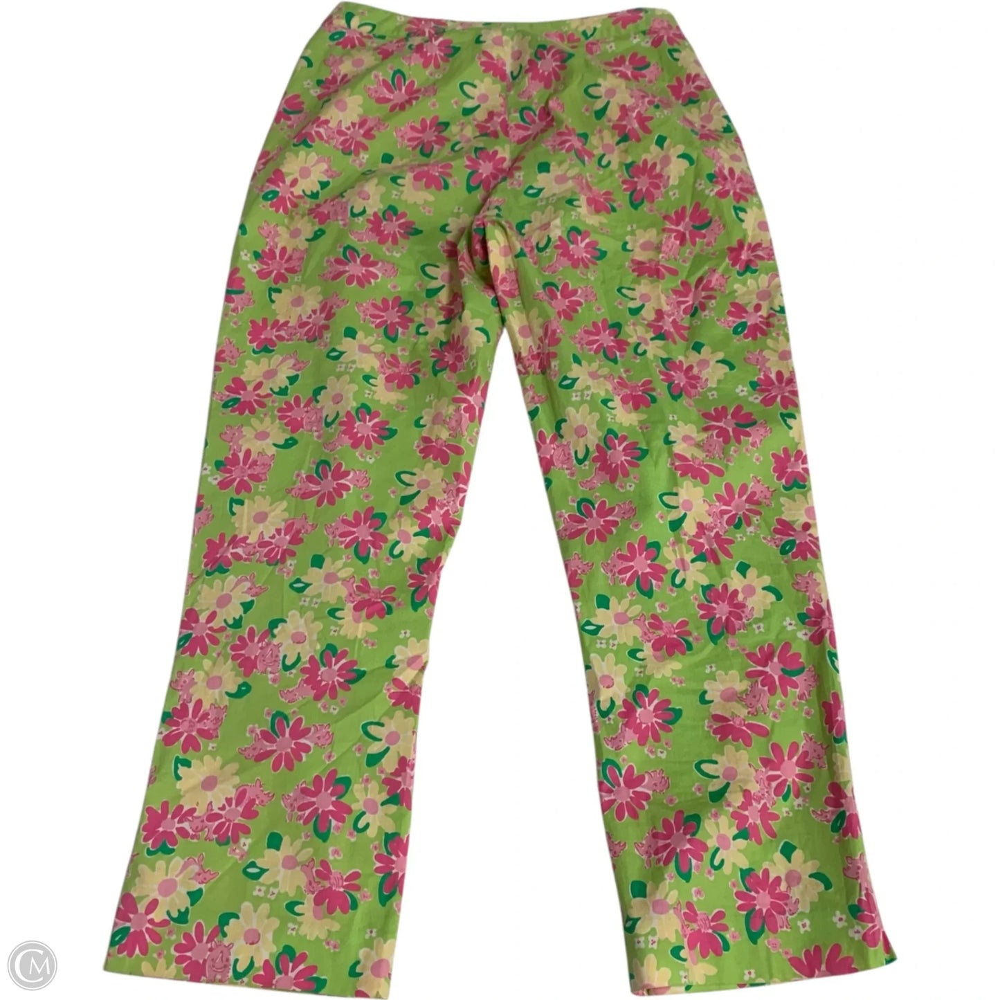 Pants Designer By Lilly Pulitzer In Green & Pink, Size: 0