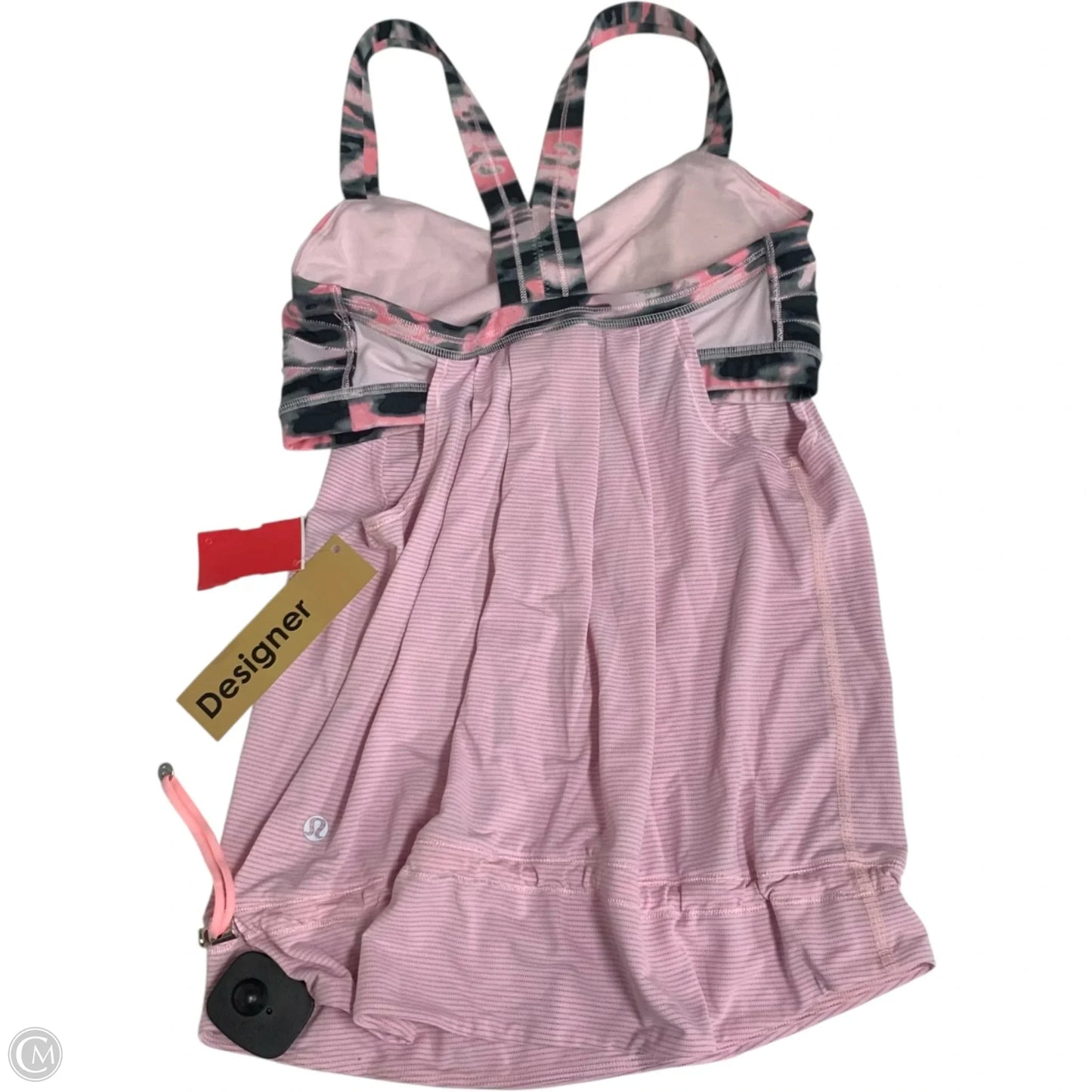 Athletic Tank Top By Lululemon In Grey & Pink, Size: S