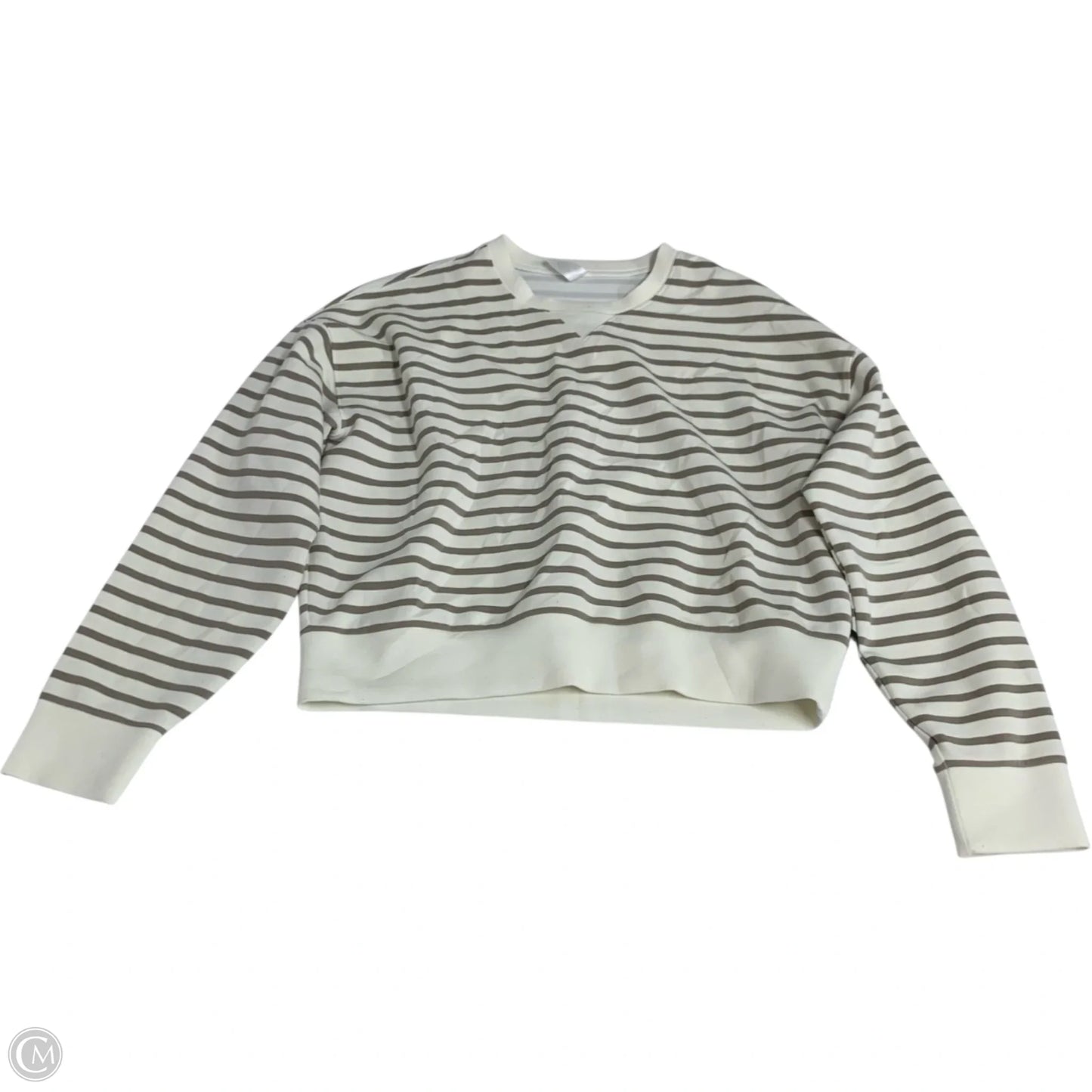 Sweatshirt Crewneck By Spanx In Striped Pattern, Size: M