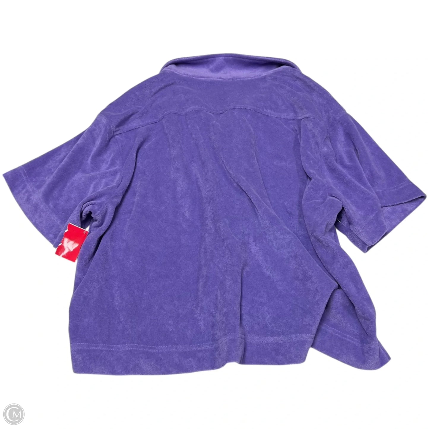 Top Short Sleeve By Fabletics In Purple, Size: 1x