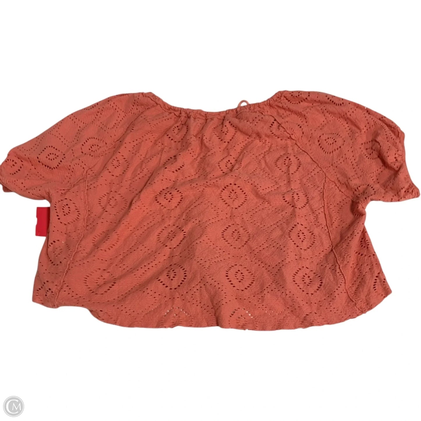 Top Short Sleeve By Free People In Orange, Size: L